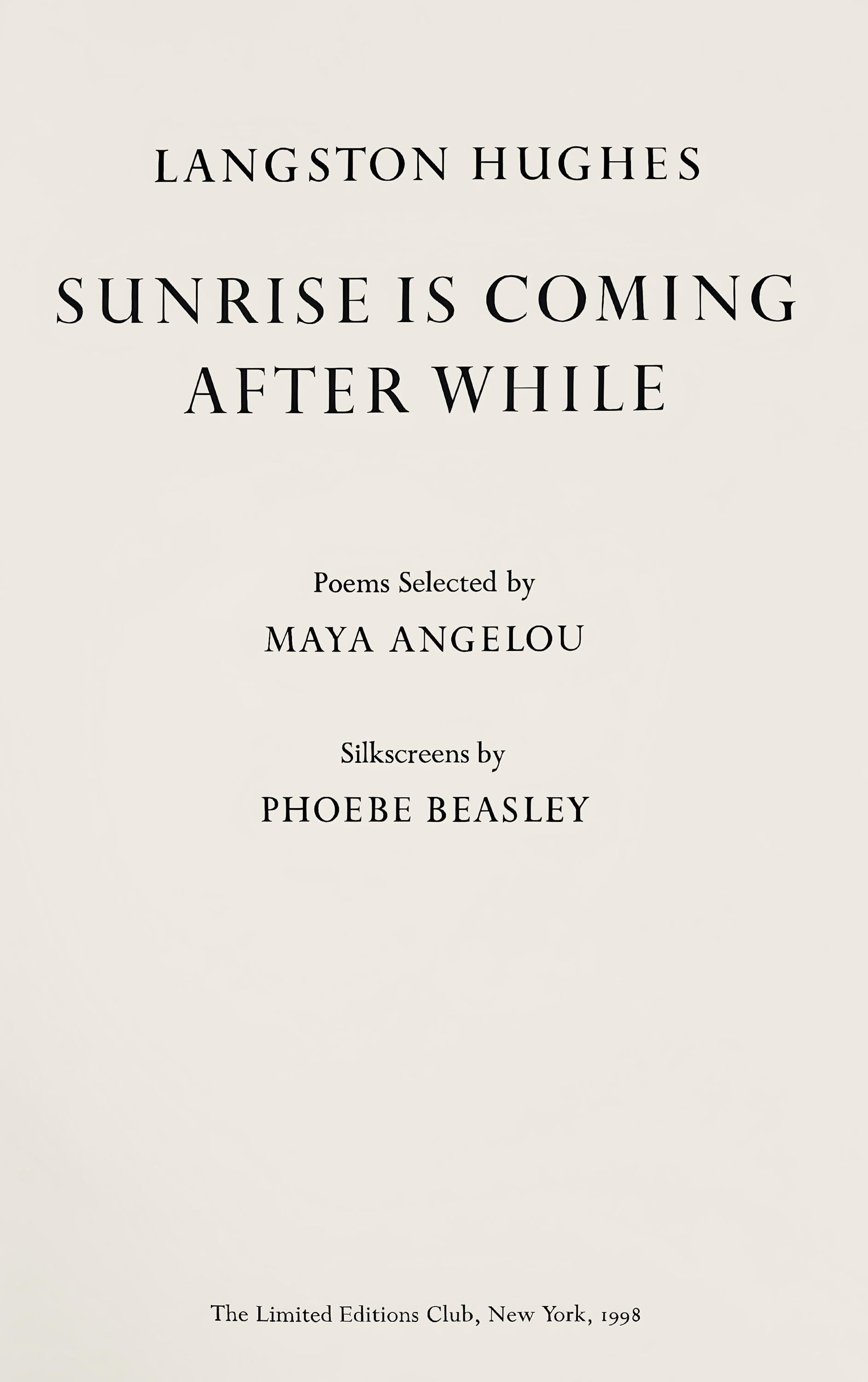 Phoebe Beasley, The Weary Blues, Sunrise Is Coming After While, Limited Edition Silkscreen