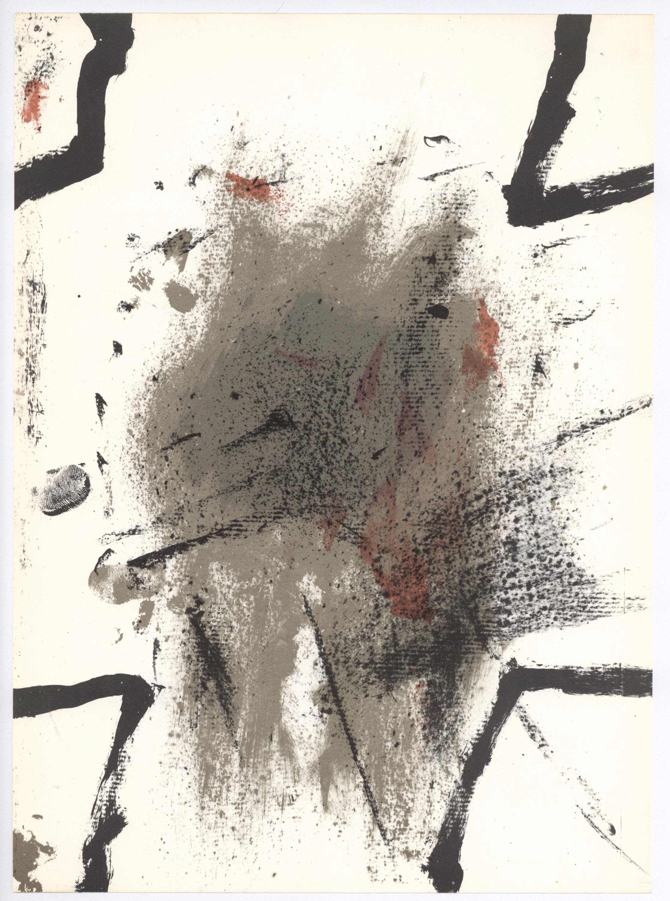 Antoni Tàpies, Composition, Derrière le miroir, Limited Edition Lithograph