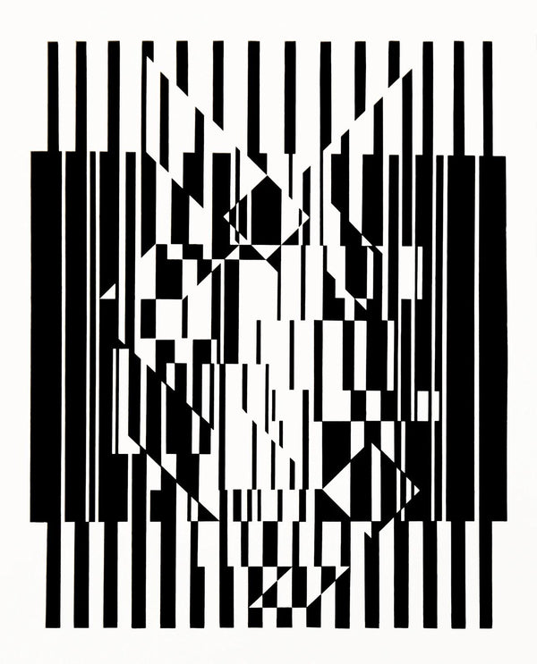 Victor Vasarely, Composition, Linéaires, Limited Edition Héliogravure