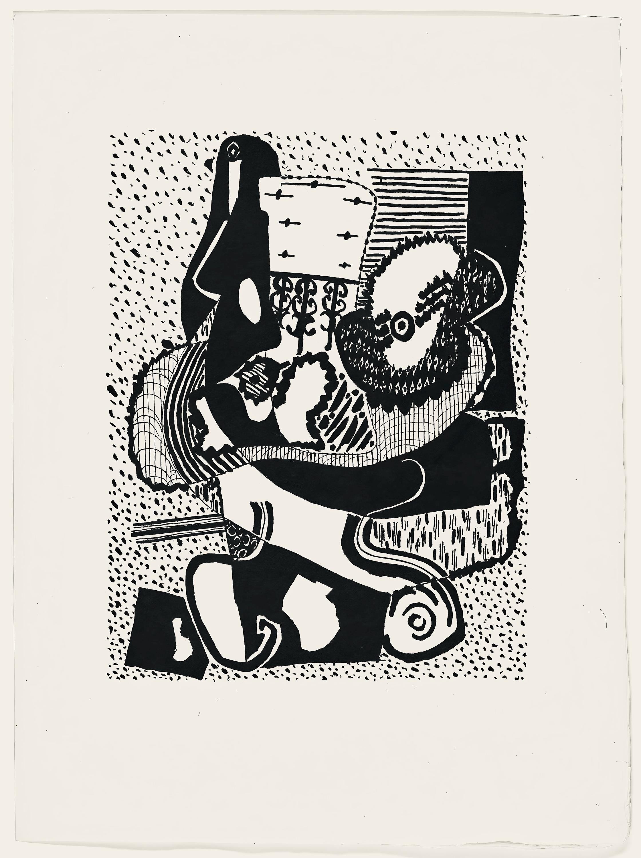 Pablo Picasso, Composition (Monod 10485), Hélène chez Archive de Illustrations de Pablo Picasso, Limited Edition Woodcut