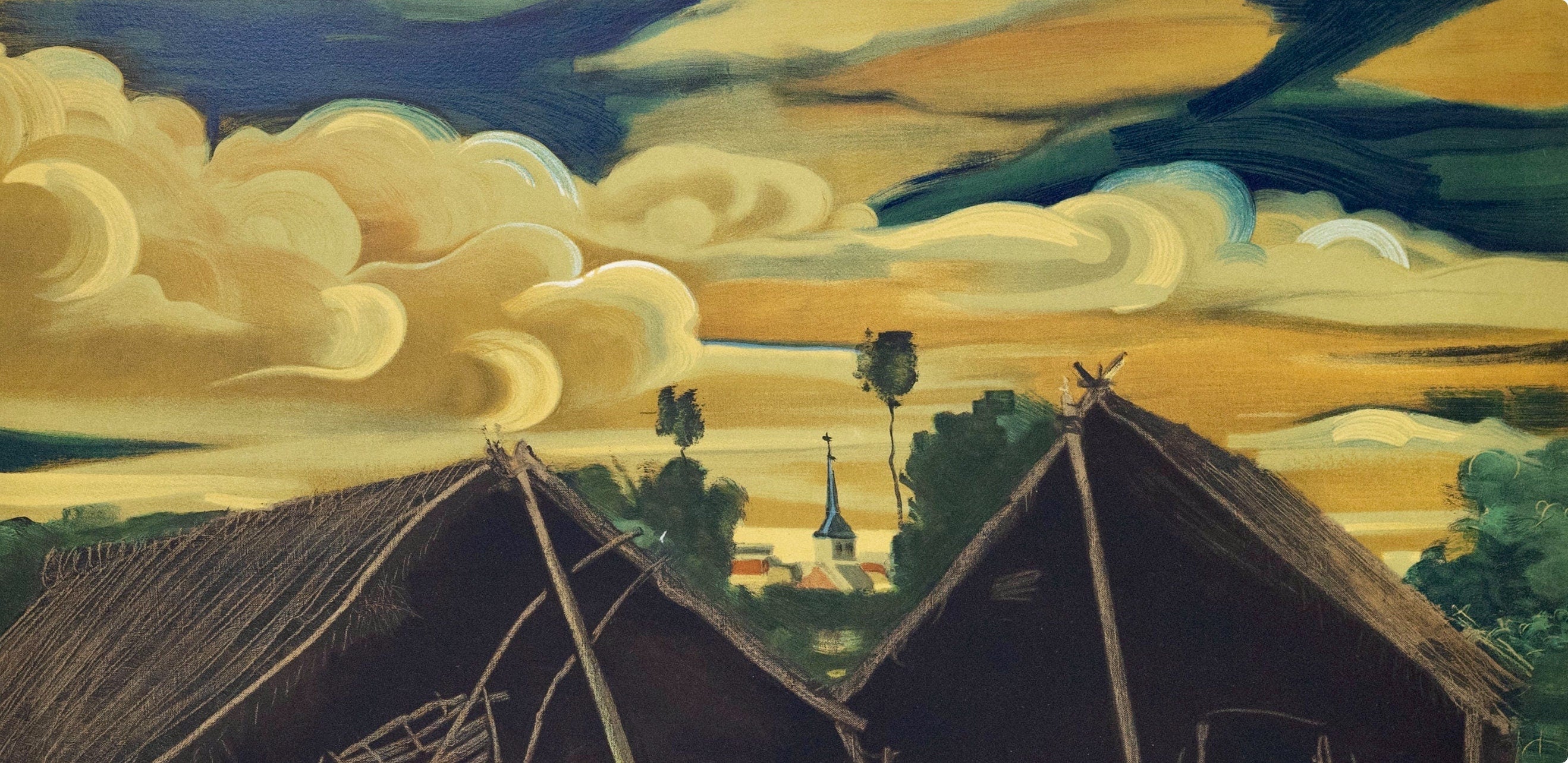 André Derain, Les deux hangars, André Derain, Collection Pierre Lévy, Limited Edition Lithograph