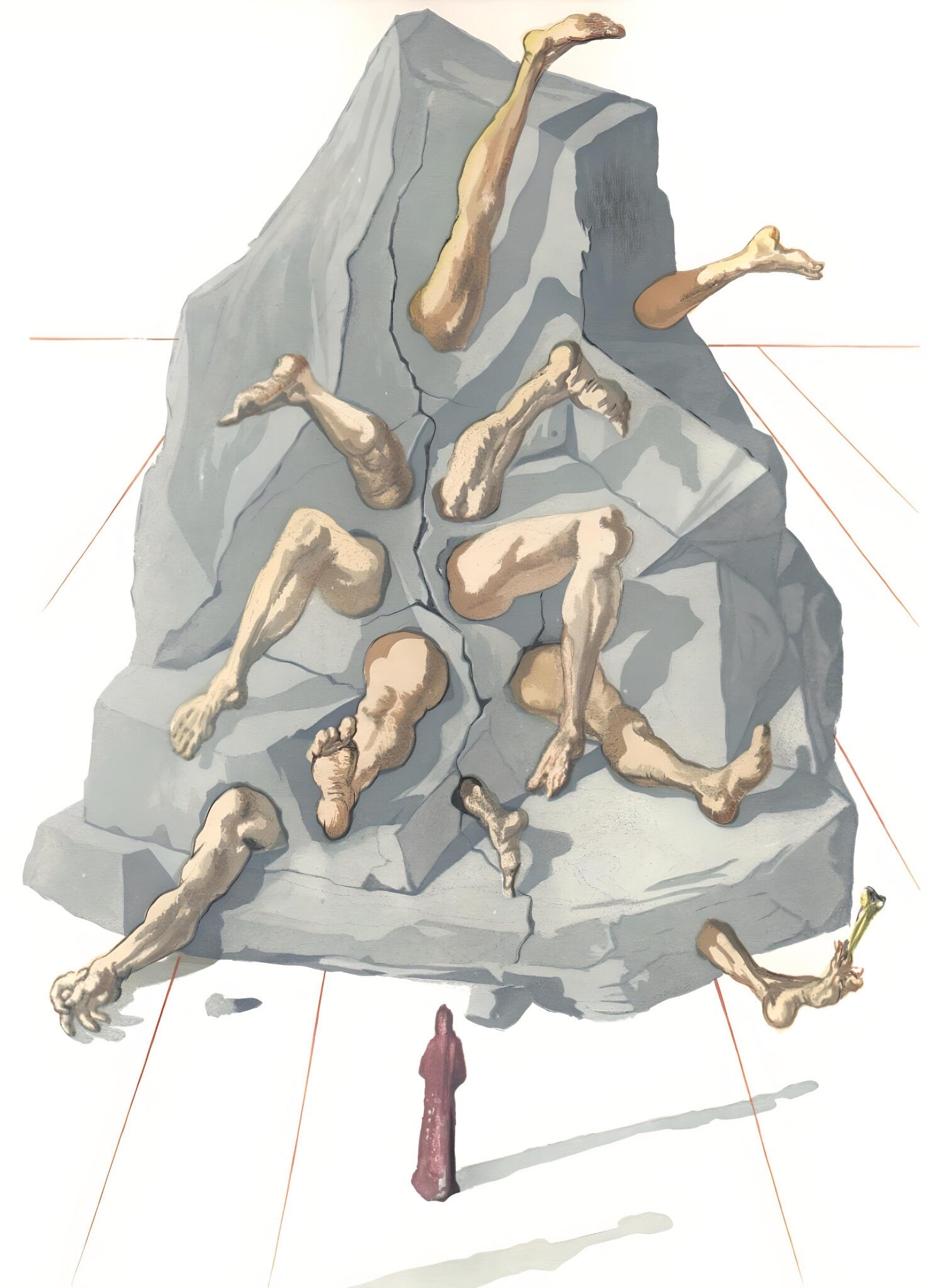 Salvador Dali, The Simoniac (Michler/Löpsinger 1039-1138; Field 189-200), La Divine Comédie, Limited Edition Woodcut