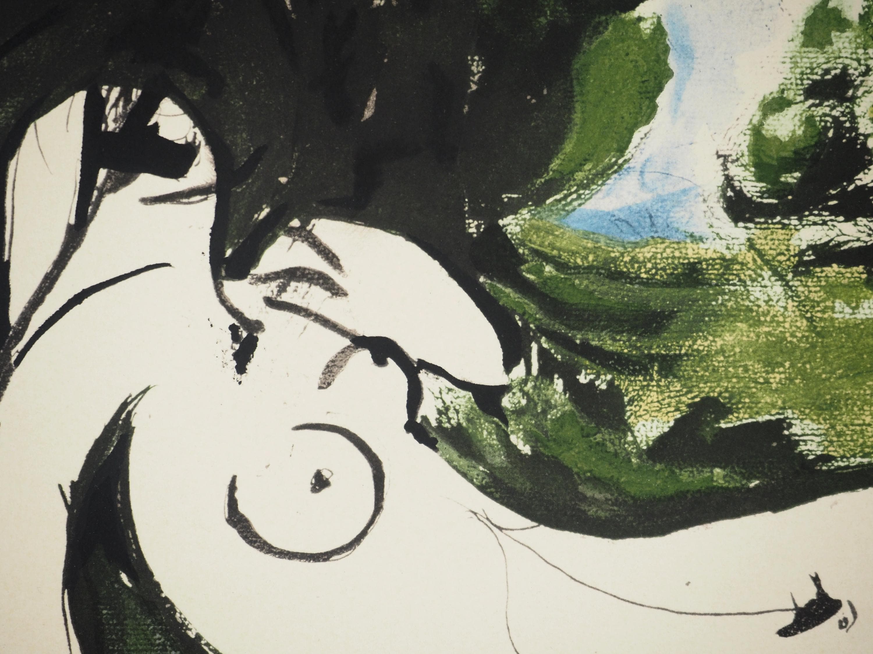 Pablo Picasso, Composition (Orozco 238), Picasso, La flûte double, Limited Edition Lithograph