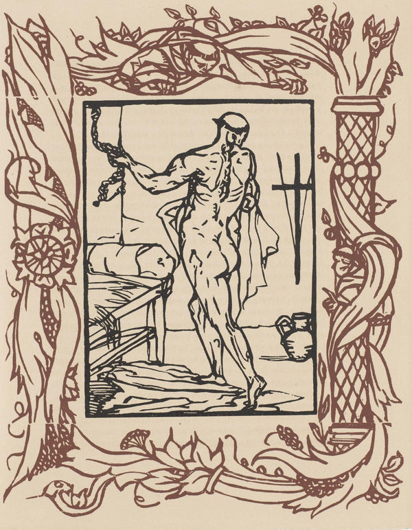 Émile Bernard, Composition (Morane, No. 100), Les Petites Fleurs de St. Françoise, Limited Edition Woodcut