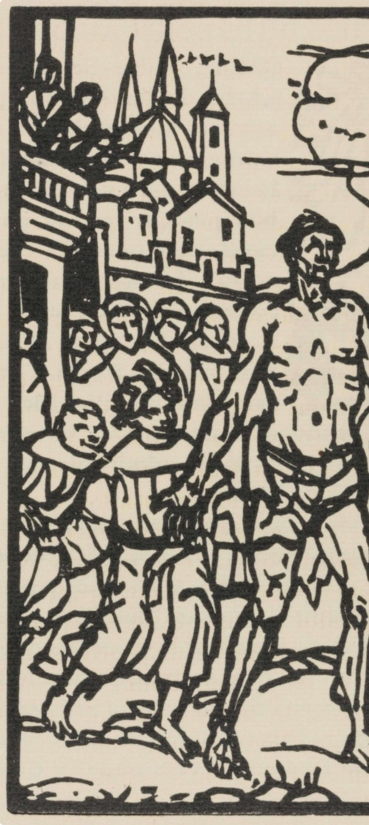 Émile Bernard, Composition (Morane, No. 100), Les Petites Fleurs de St. Françoise, Limited Edition Woodcut
