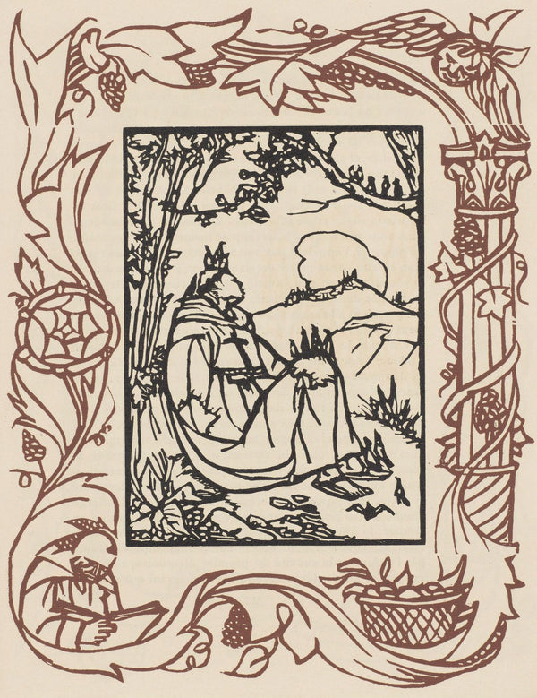 Émile Bernard, Composition (Morane, No. 100), Les Petites Fleurs de St. Françoise, Limited Edition Woodcut