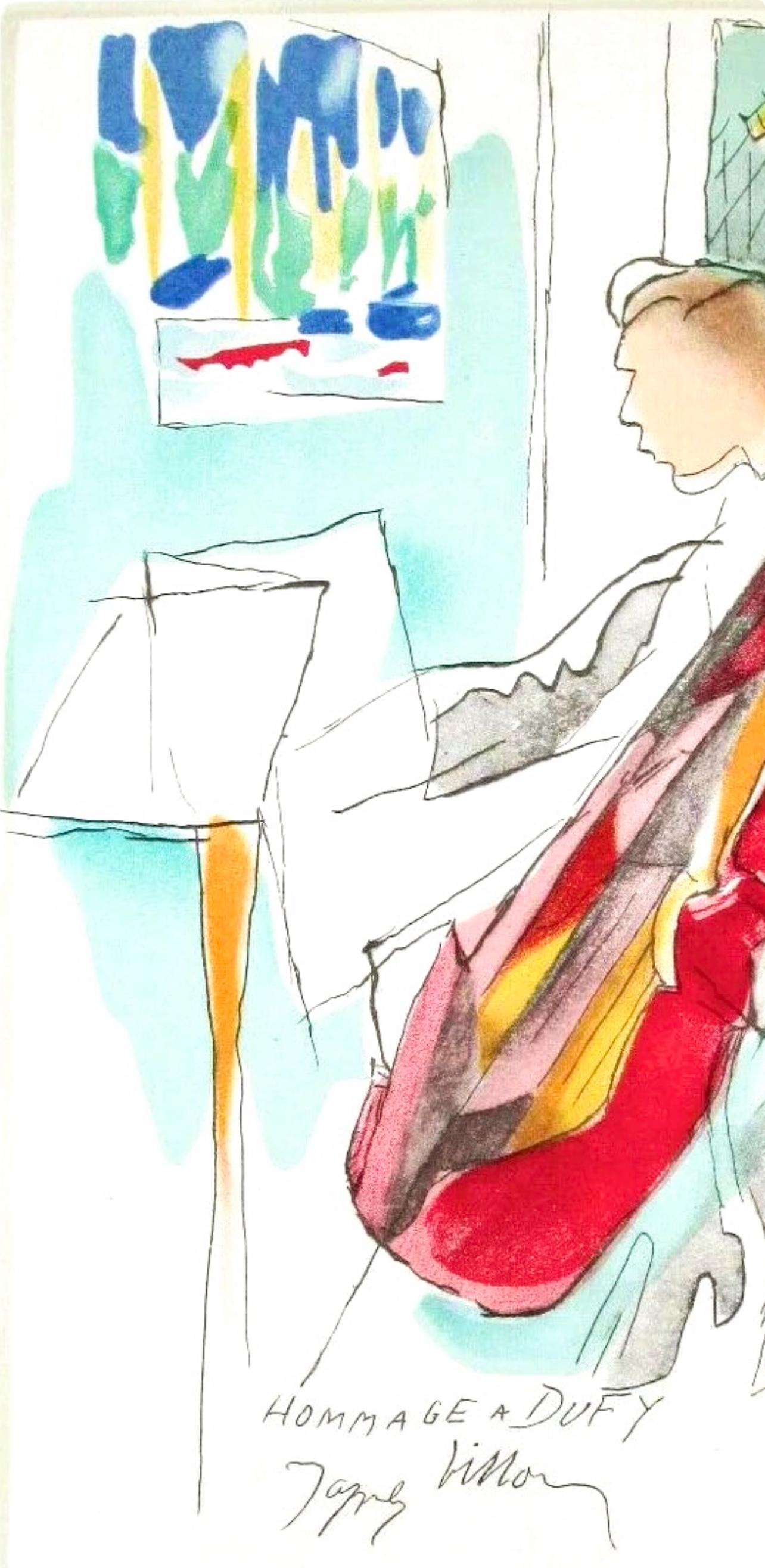 Jacques Villon, Composition, Lettre à mon peintre Raoul Dufy, Limited Edition Lithograph