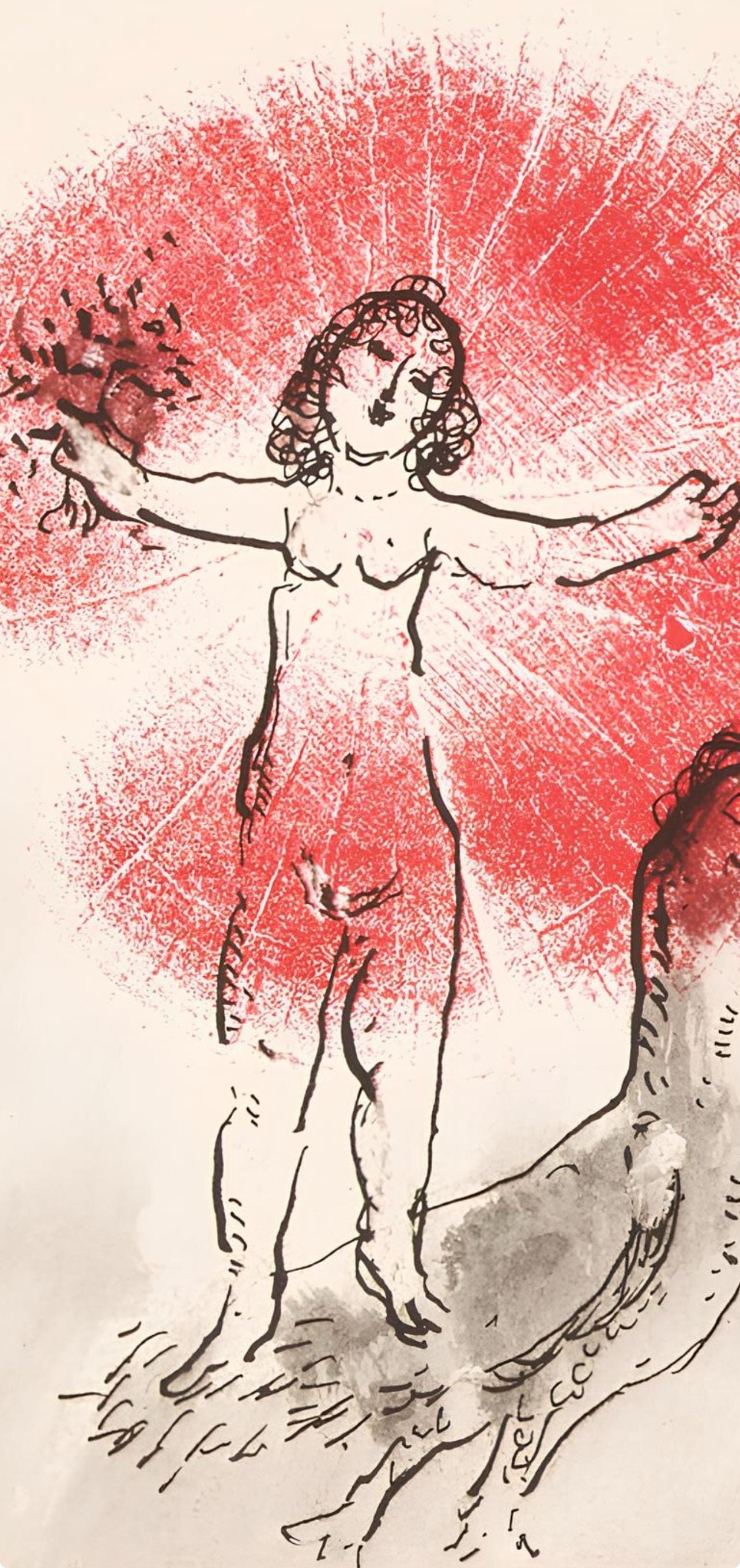 Marc Chagall, Composition, Lettres d'hivernage, Limited Edition Lithograph
