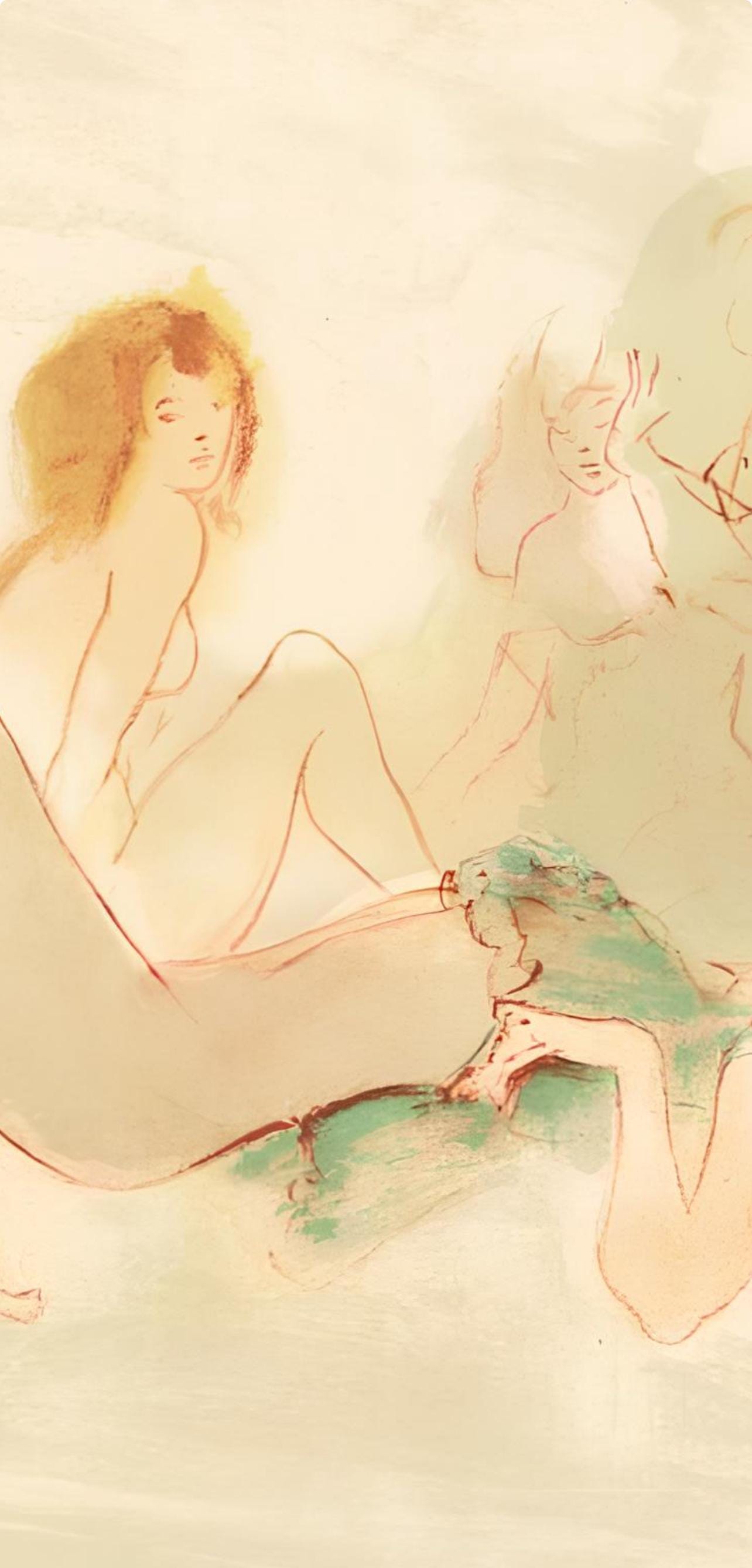 Léonor Fini, Composition, Parallèlement, Limited Edition Lithograph