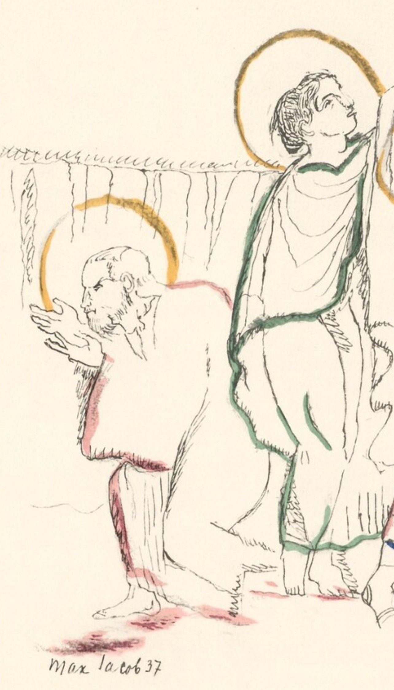 Max Jacob, Le vin de la Cène, Vins, Fleurs et Flammes, Limited Edition Lithograph