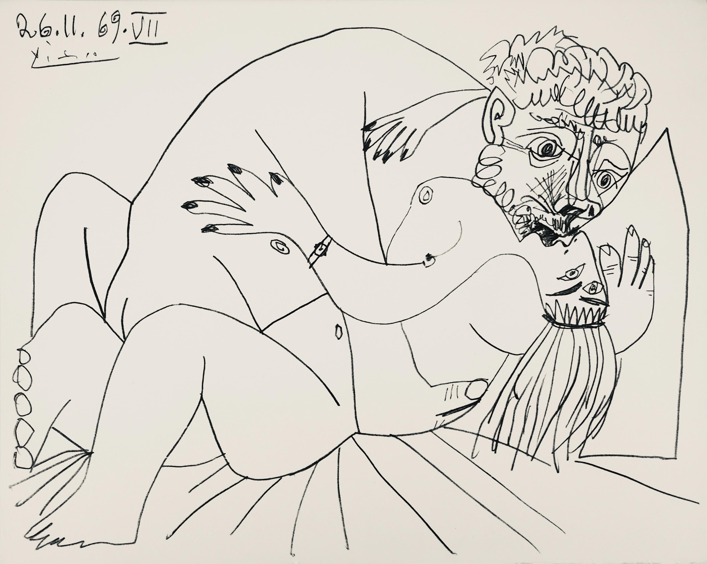 Pablo Picasso, Composition (Orozco 193-204), Au Baiser D'Avignon, Limited Edition Lithograph