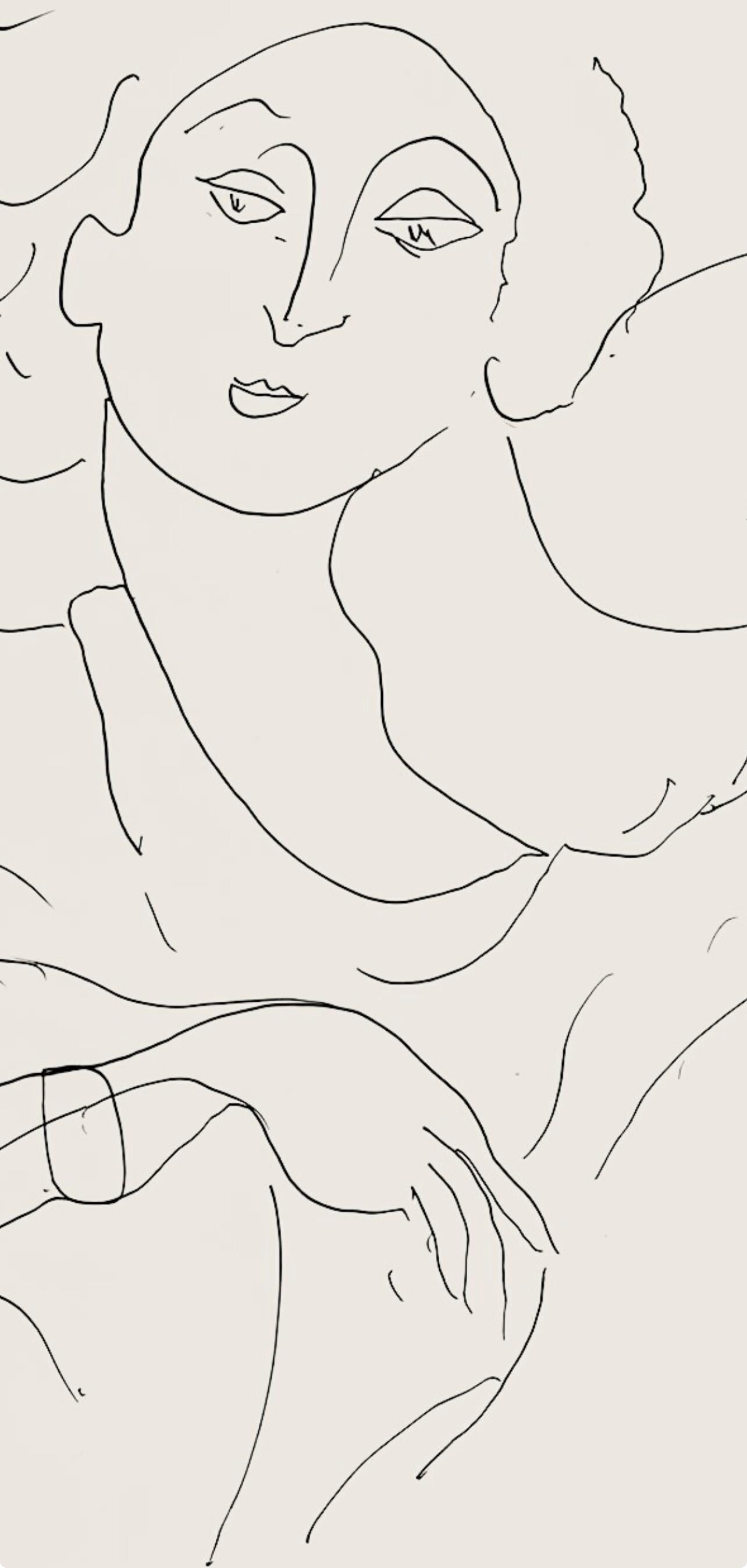 Henri Matisse, Série C, var. 7 (Duthuit 9), Henri Matisse, Dessins, Thèmes et variations, Limited Edition Lithograph
