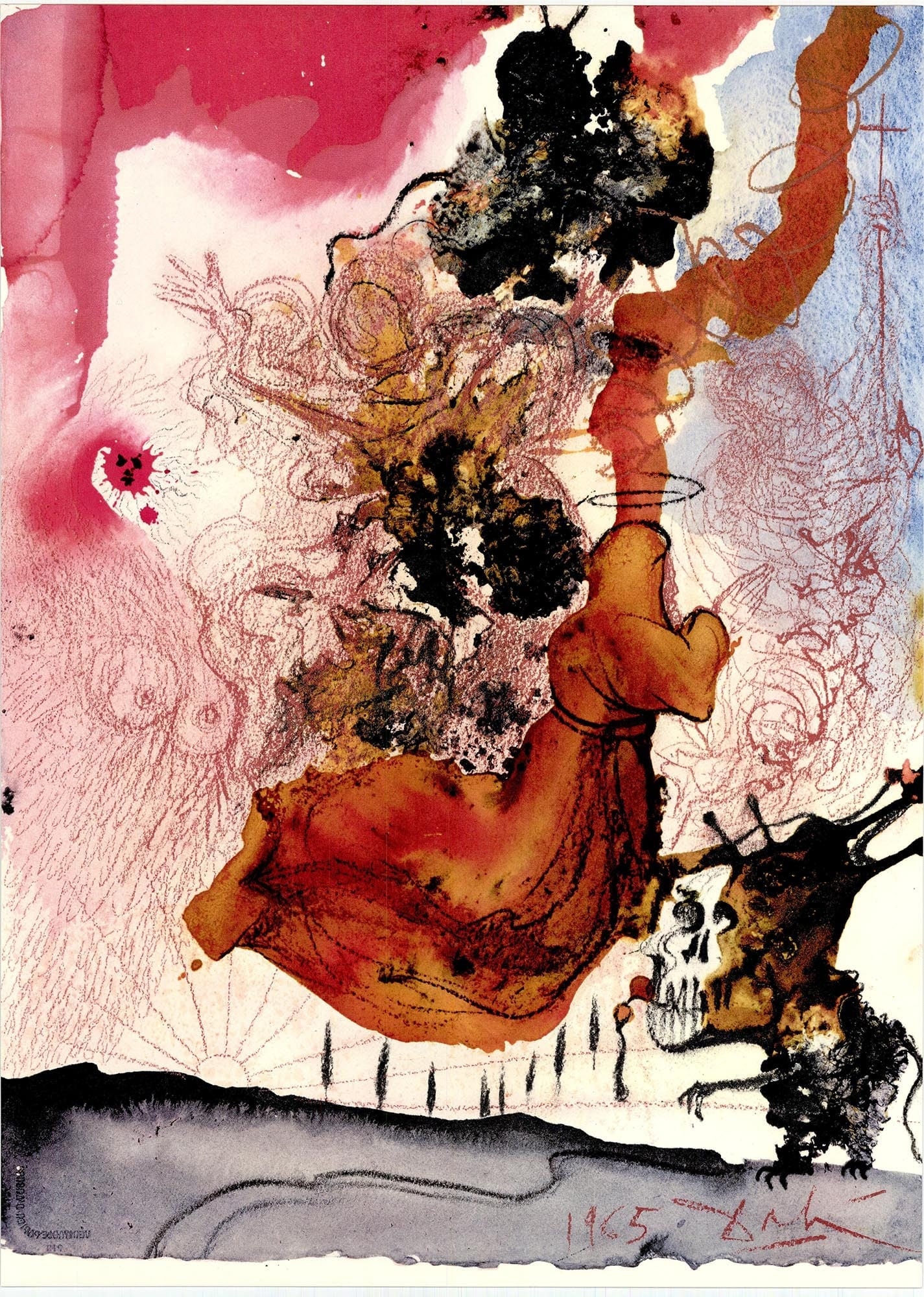Salvador Dali, Composition (Michler/Löpsinger 1600; Field 69-3), Biblia Sacra, Limited Edition Lithograph