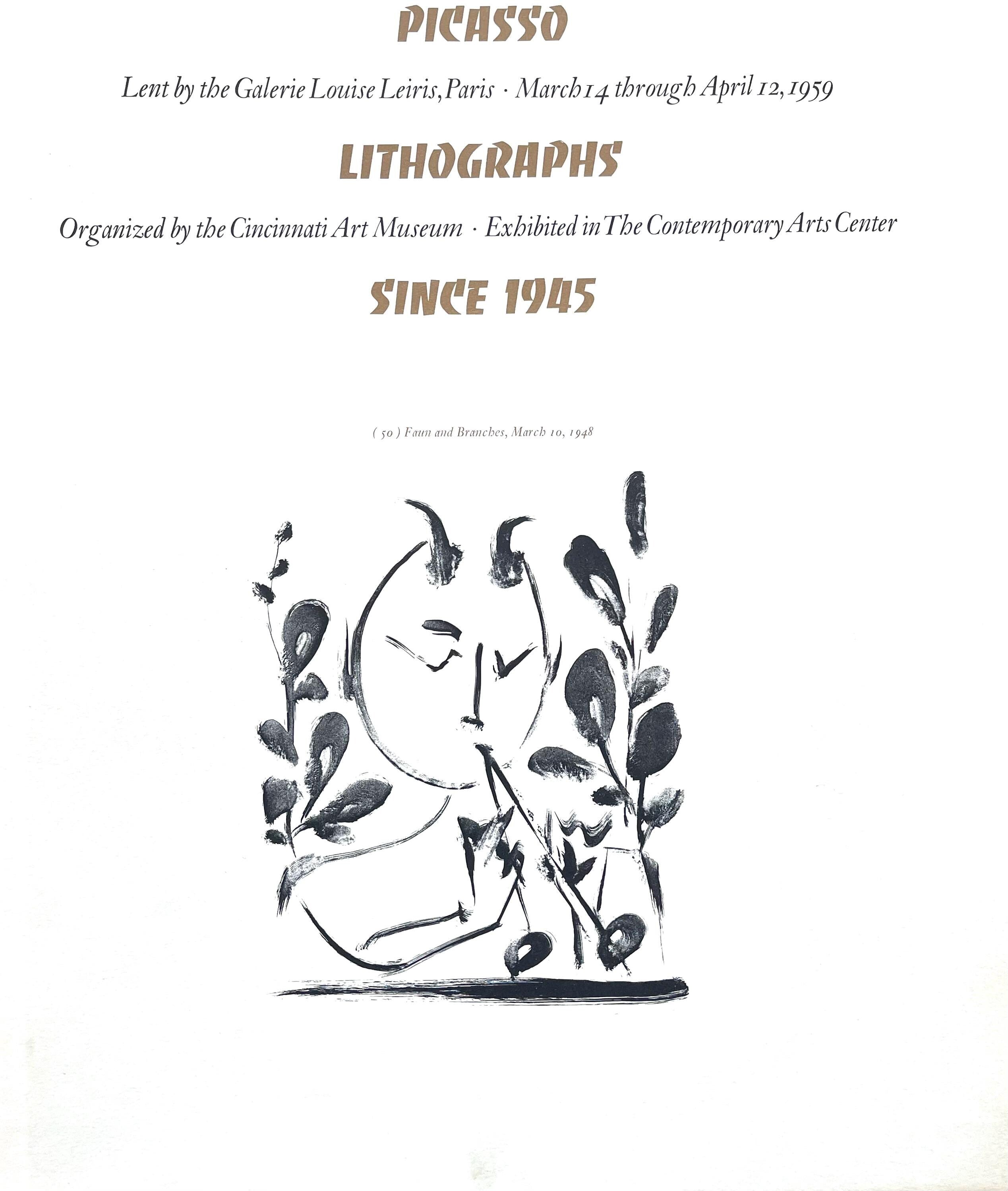 Pablo Picasso, Composition, Picasso Lithographs Since 1945, Cincinnati Art Museum, Limited Edition Lithograph