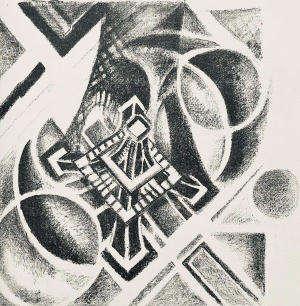 Robert Delaunay, Vue aérienne de la Tour (Habasque 720-728), Allo! Paris!, Limited Edition Lithograph