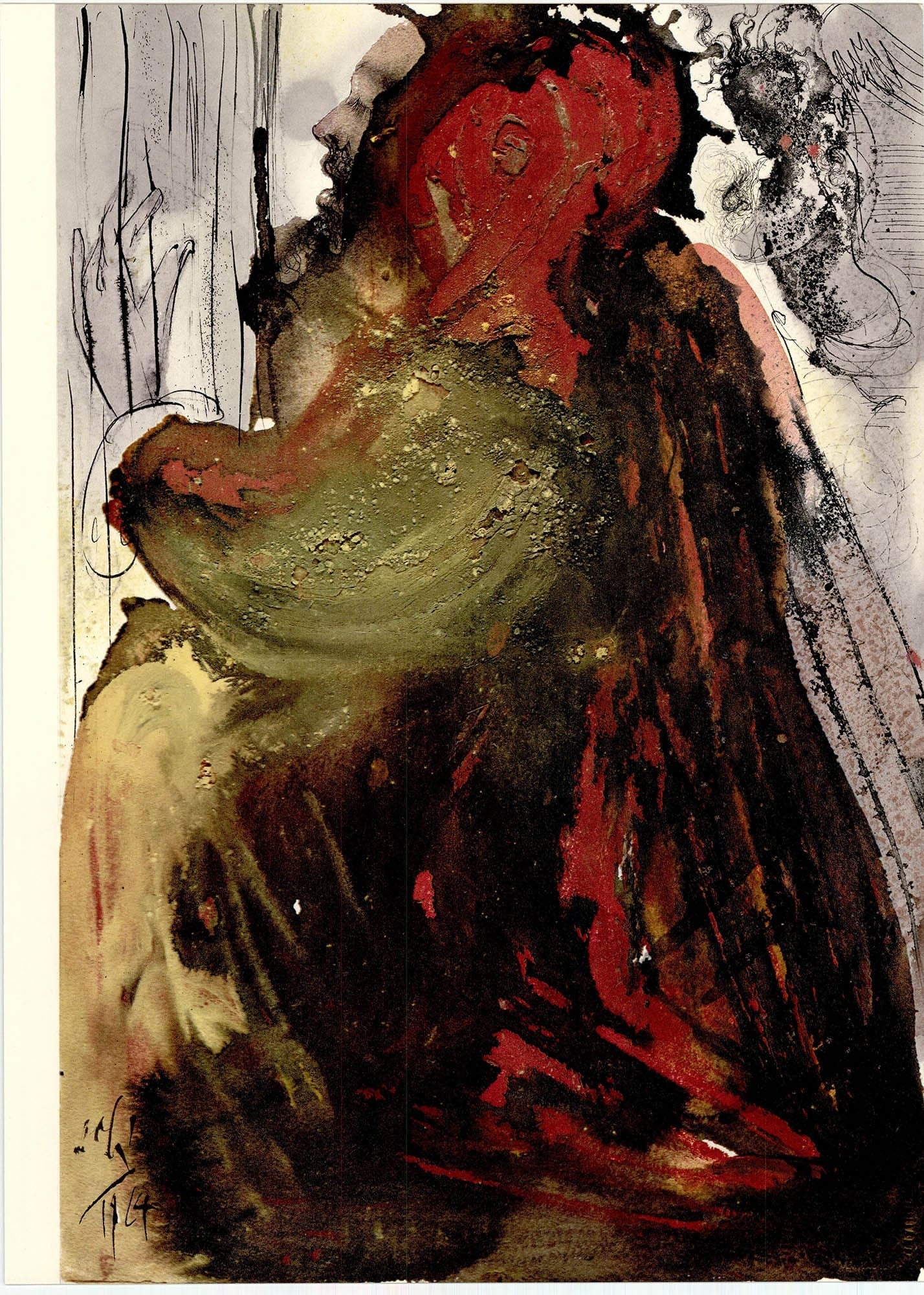 Salvador Dali, Composition (Michler/Löpsinger 1600; Field 69-3), Biblia Sacra, Limited Edition Lithograph