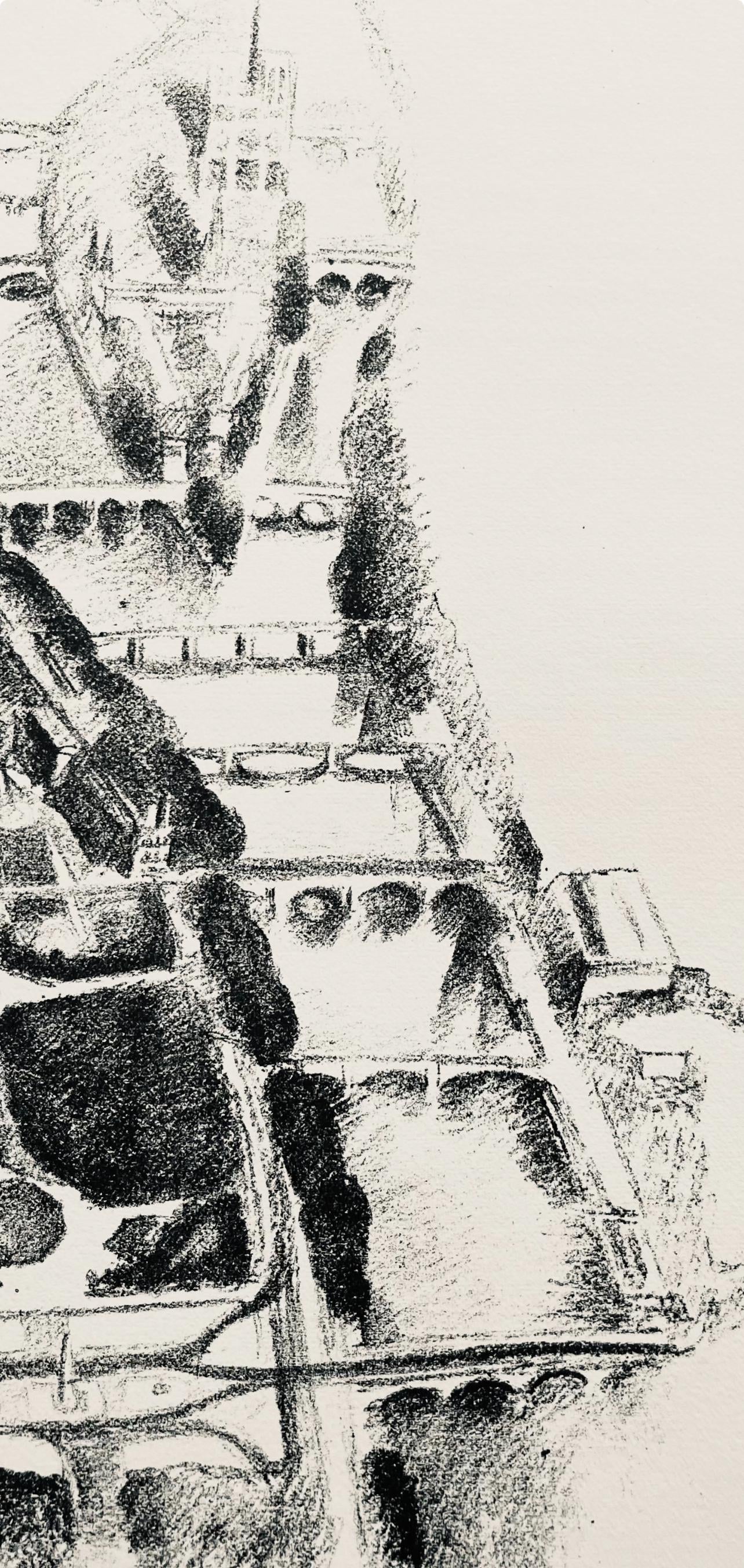 Robert Delaunay, La Seine et l'île de la Cité (Habasque 720-728), Allo! Paris!, Limited Edition Lithograph