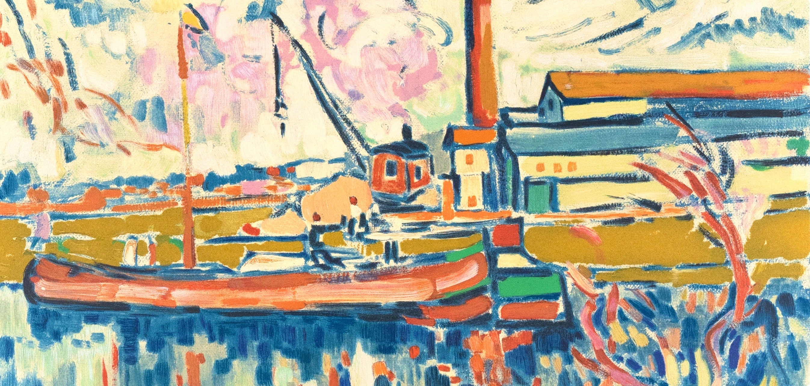 Maurice de Vlaminck, Paysage à Chatou, Fauves, Collection Pierre Lévy, Limited Edition Lithograph