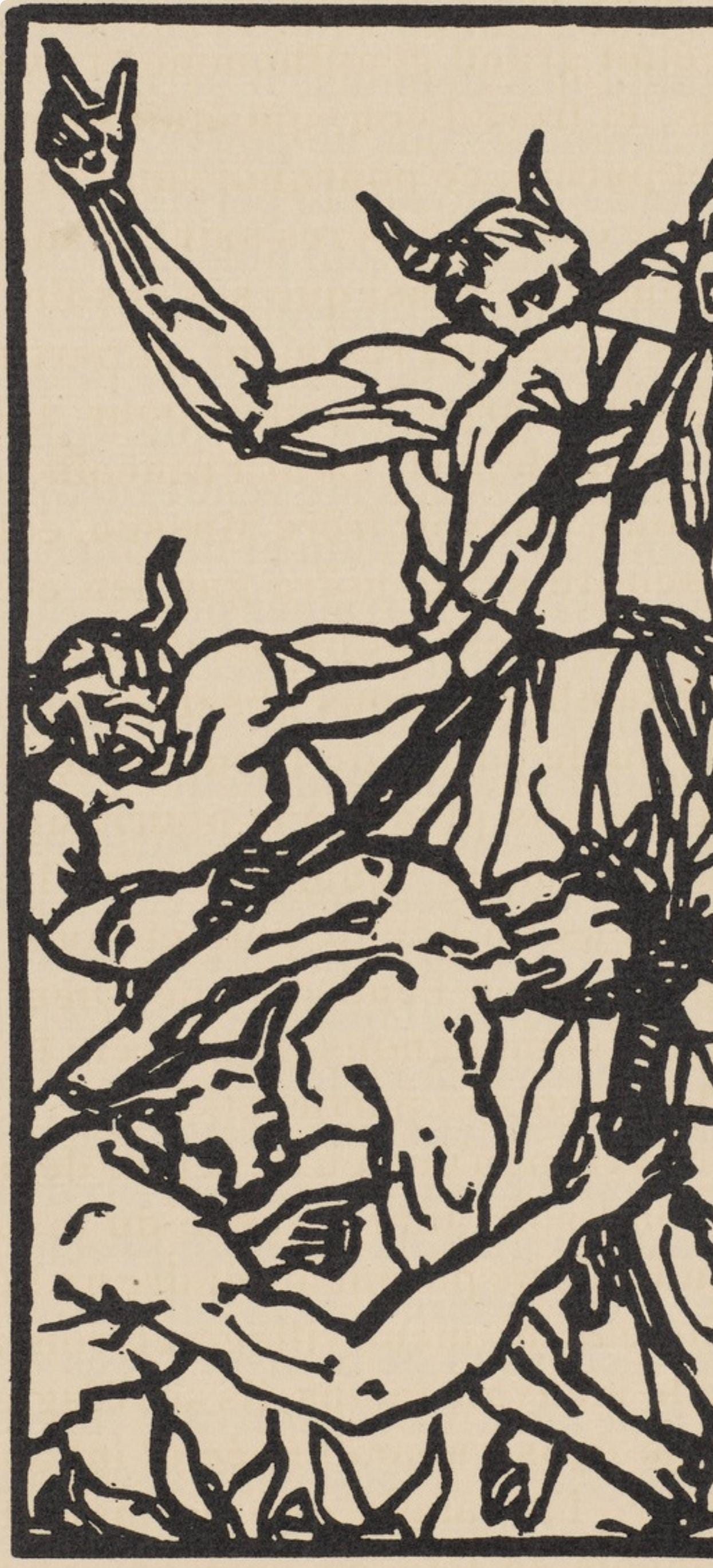 Émile Bernard, Composition (Morane, No. 100), Les Petites Fleurs de St. Françoise, Limited Edition Woodcut