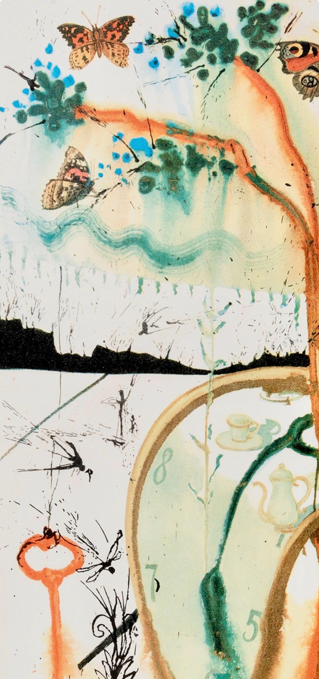 Salvador Dalí, Composition (Field 69-5, A-M), Alice's Adventures in Wonderland, Limited Edition Héliogravure