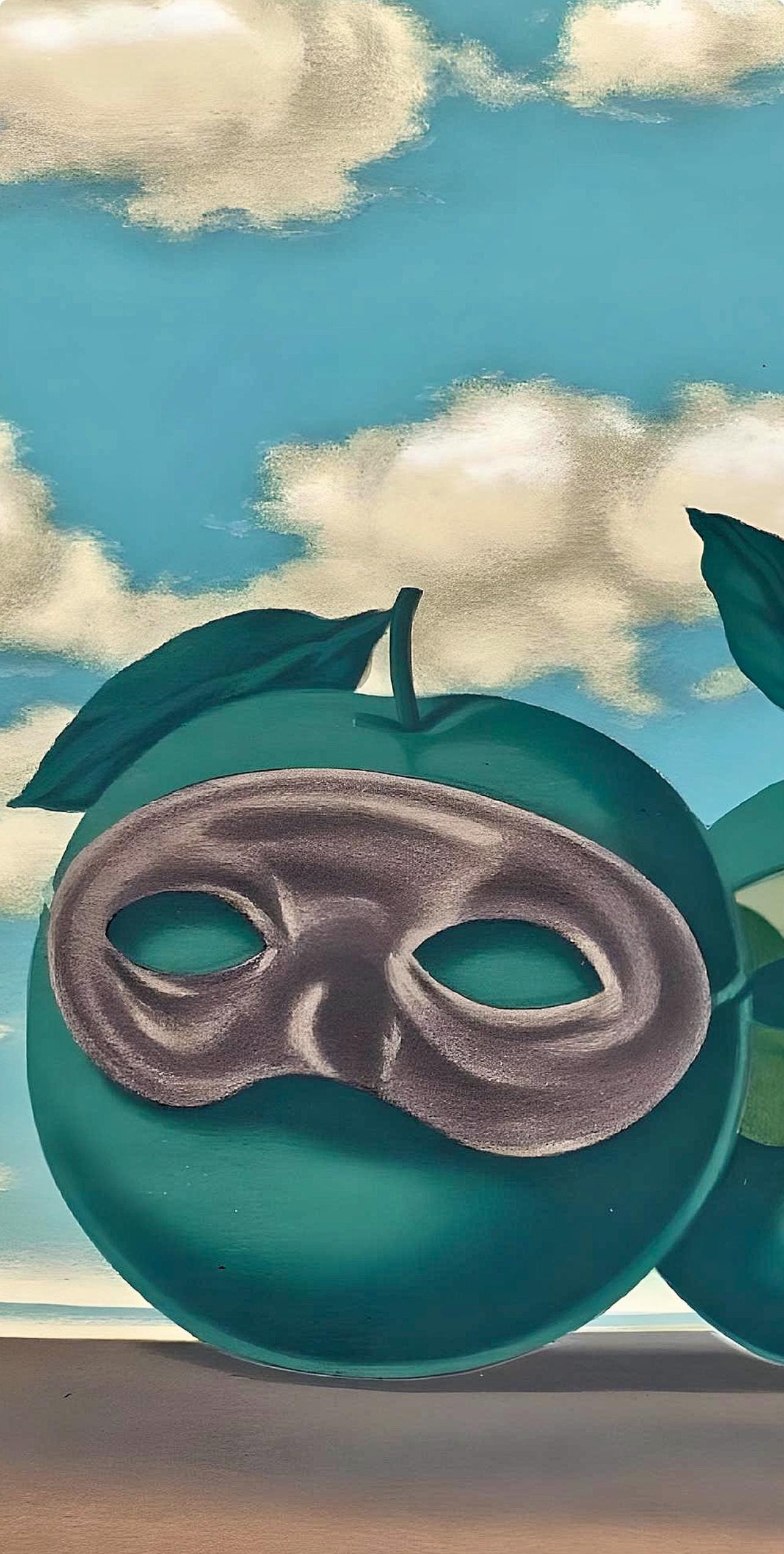 René Magritte, Il y a sur le Rivage de la Mer Deux Pommes Visiteuses, Les Enfants Trouvés de Magritte, Limited Edition Lithograph