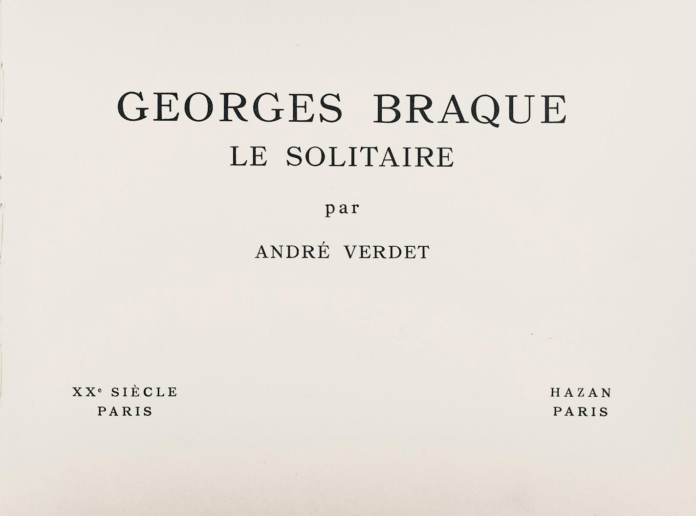 Georges Braque, Oiseau au couchant, Georges Braque le solitaire, XXe siècle, Limited Edition Lithograph