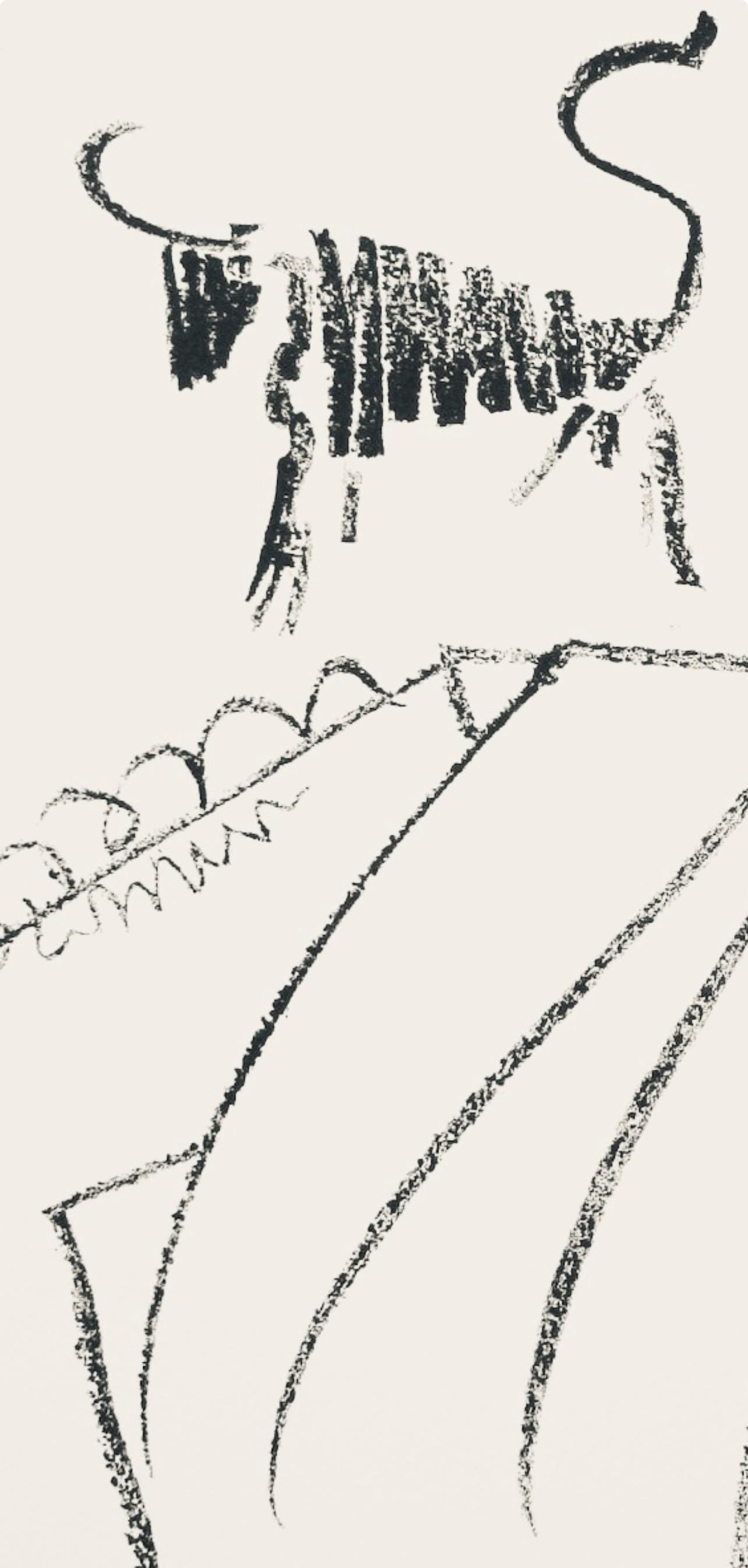 Jean Cocteau, Composition, Taureaux, Limited Edition Lithograph