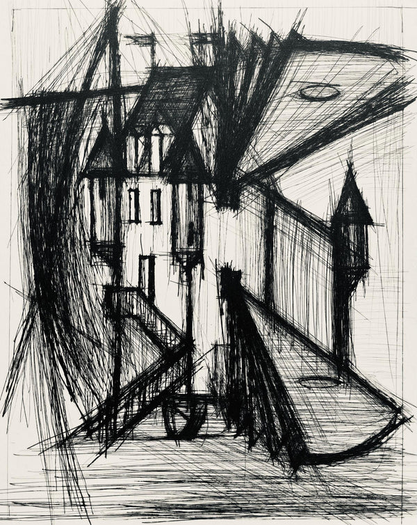 Bernard Buffet, Composition (Reinz 208-222), Voyages Fantastiques, Limited Edition Etching