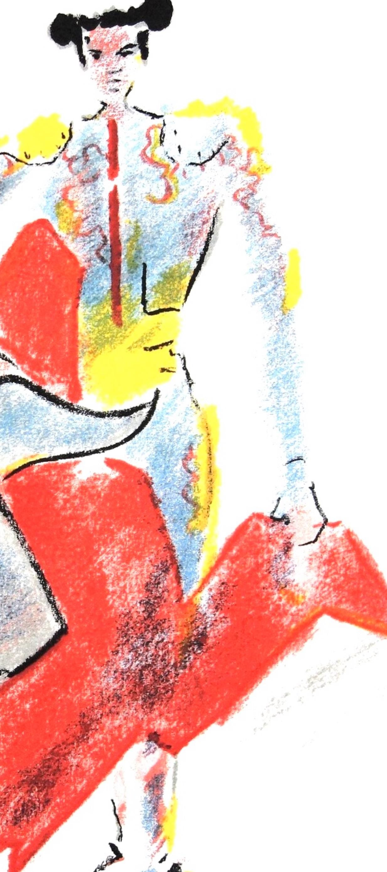 Jean Cocteau, Composition, Taureaux, Limited Edition Lithograph