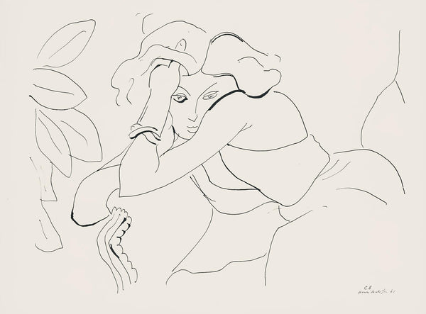 Henri Matisse, Série C, var. 8 (Duthuit 9), Henri Matisse, Dessins, Thèmes et variations, Limited Edition Lithograph