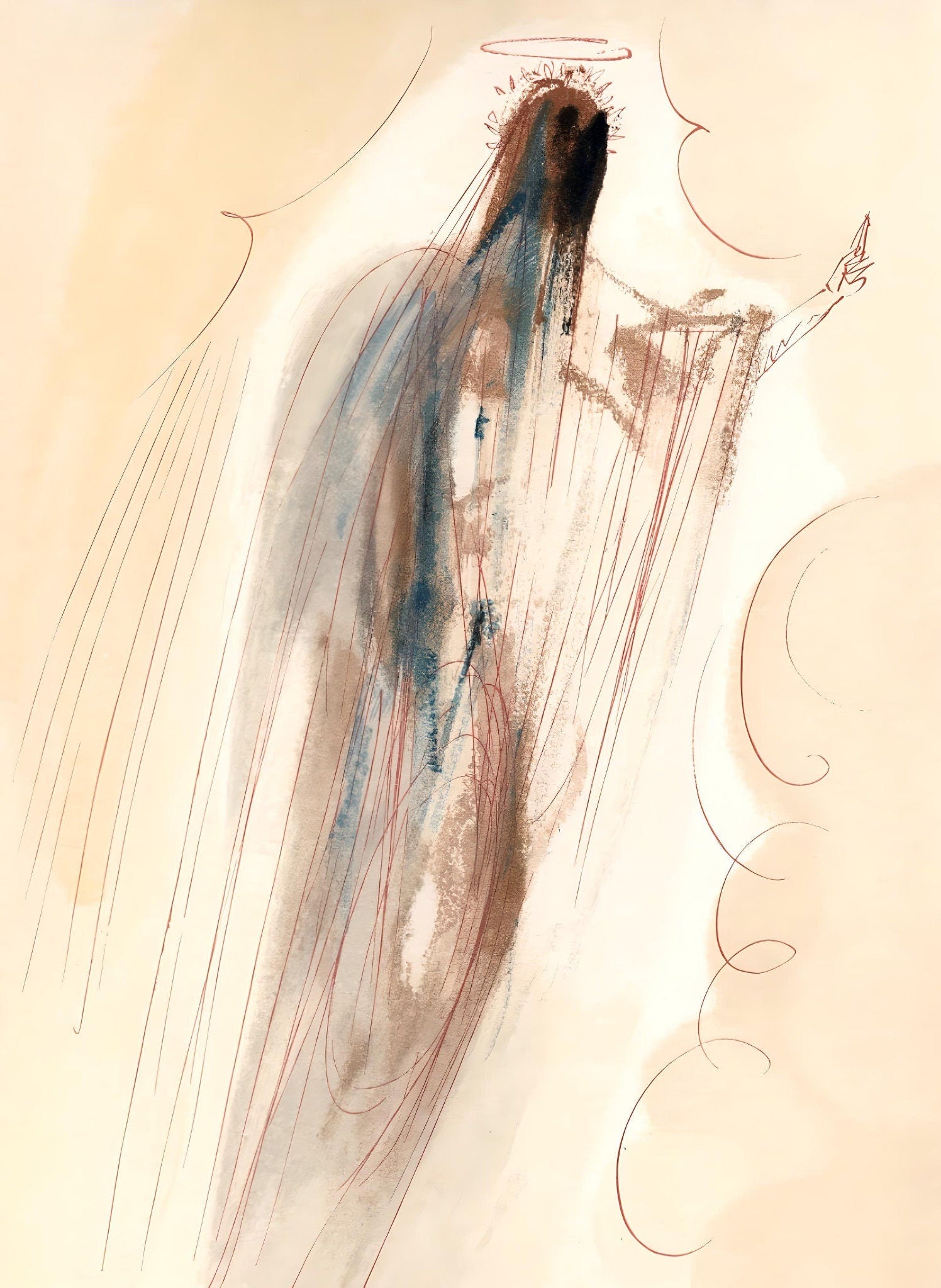 Salvador Dali, Arrival at the Empyrean (Michler/Löpsinger 1039-1138; Field 189-200), La Divine Comédie, Limited Edition Woodcut