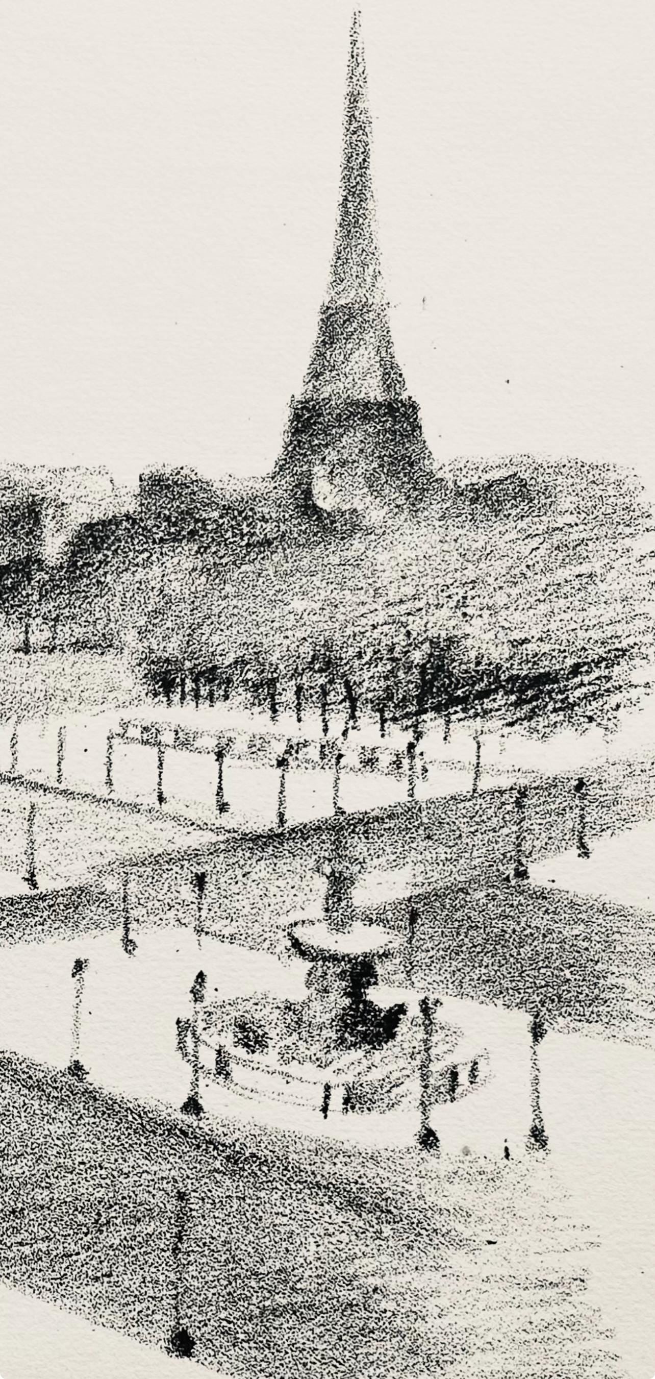 Robert Delaunay, La place de la Concorde (Habasque 720-728), Allo! Paris!, Limited Edition Lithograph