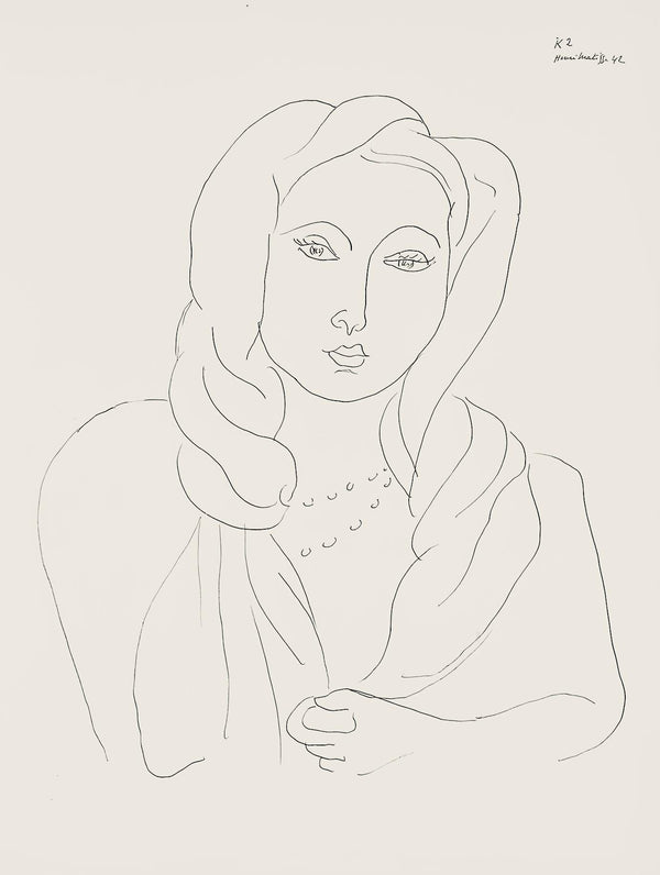 Henri Matisse, Série K, var. 2 (Duthuit 9), Henri Matisse, Dessins, Thèmes et variations, Limited Edition Lithograph