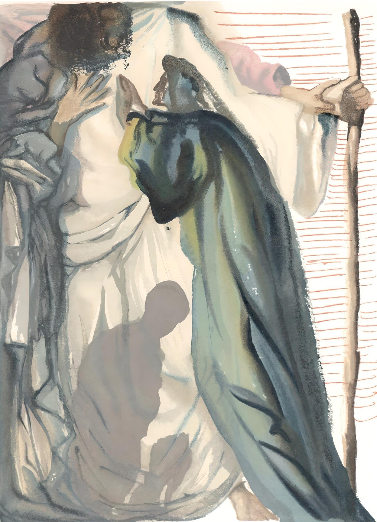 Salvador Dali, The Blind for Envy (Michler/Löpsinger 1039-1138; Field 189-200), La Divine Comédie, Limited Edition Woodcut