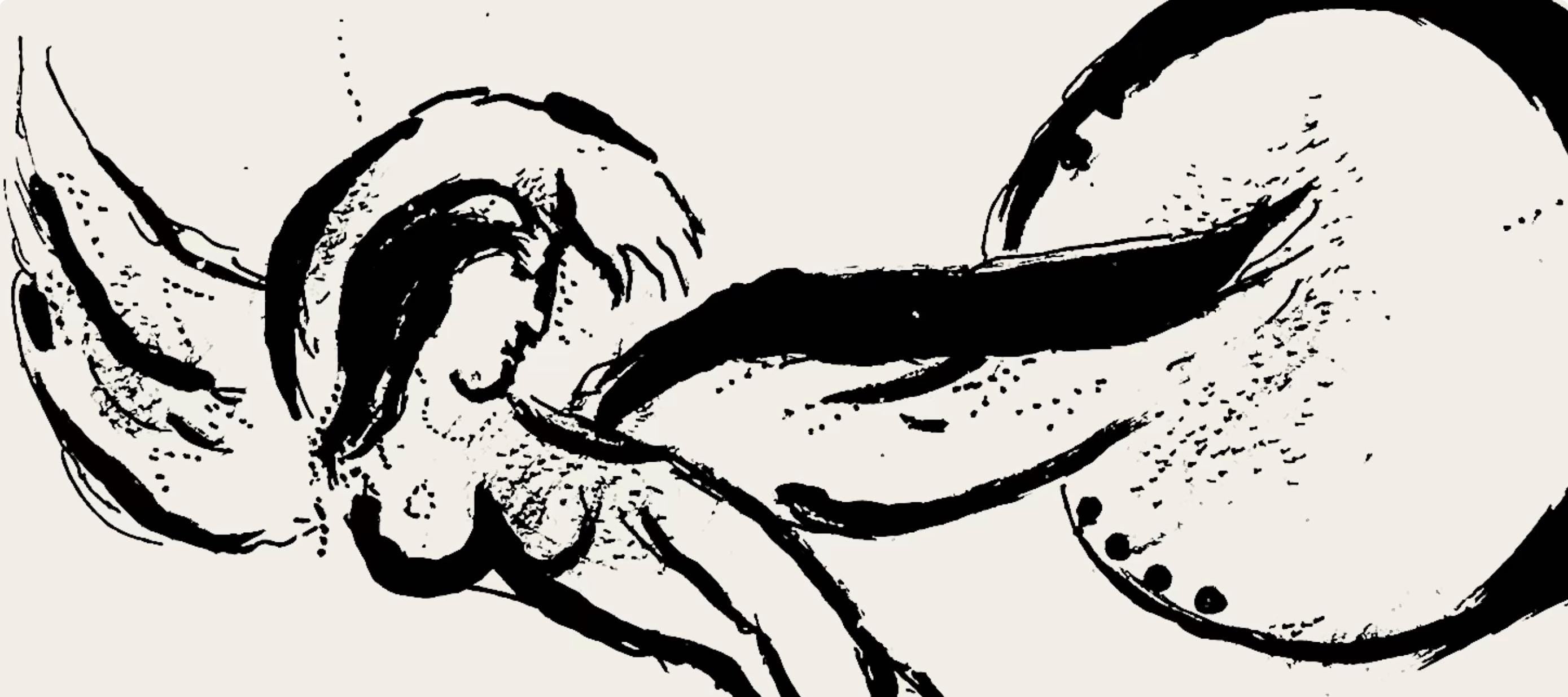 Marc Chagall, Composition (Cramer 33), Derrière le miroir, Limited Edition Lithograph