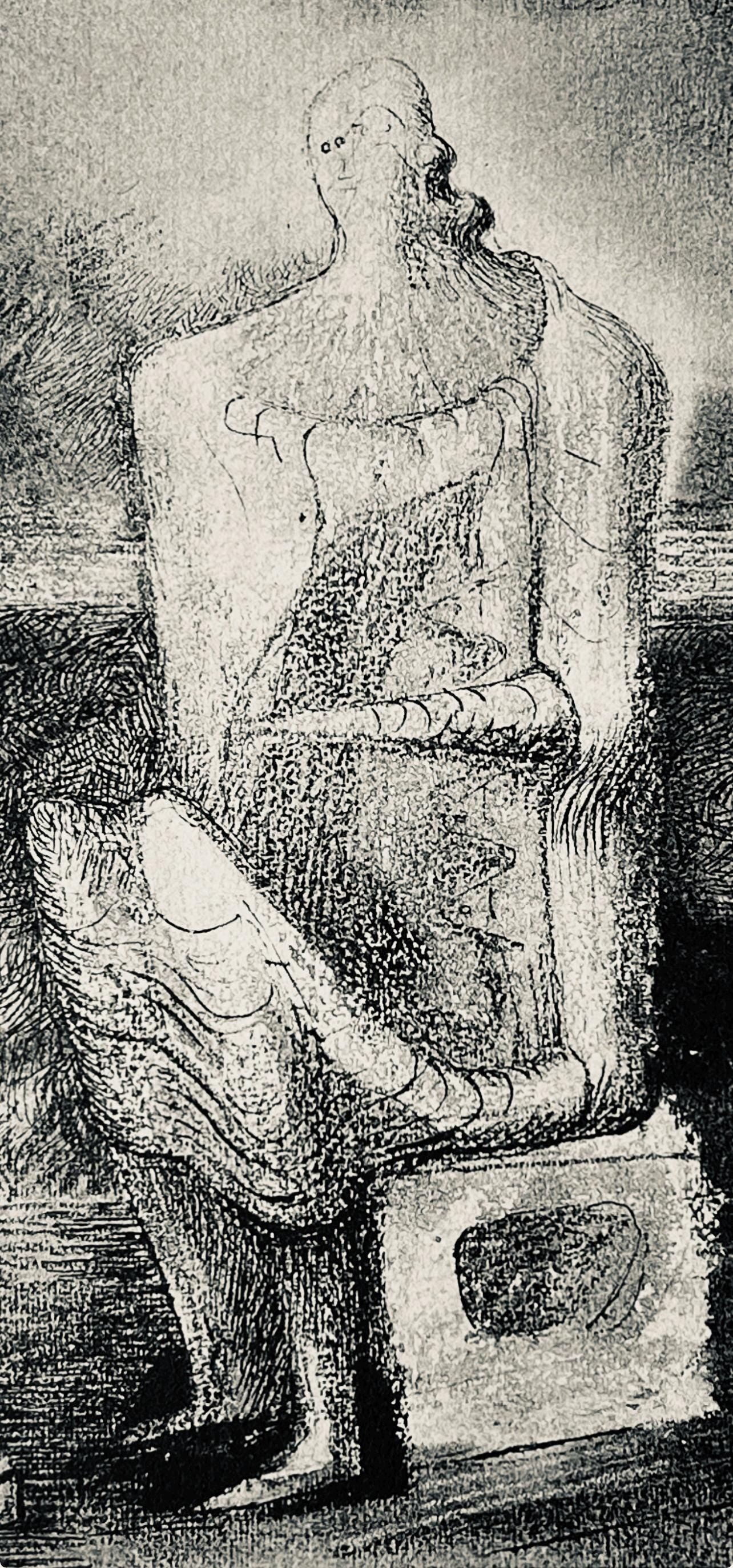 Henry Moore, Seated Figures, The Drawings of Henry Moore, Limited Edition Lithograph