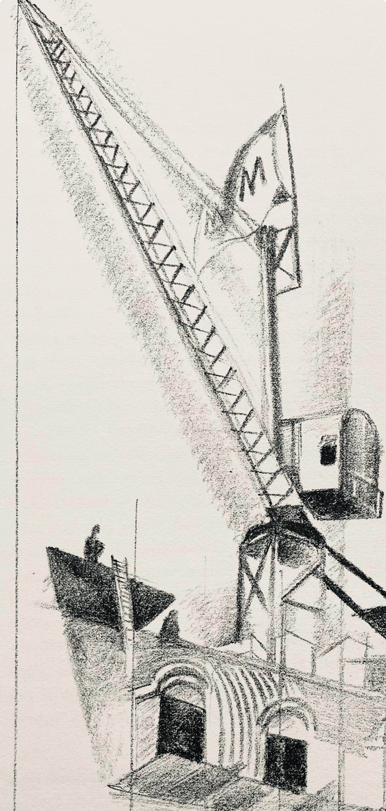 Robert Delaunay, La grue (Habasque 720-728), Allo! Paris!, Limited Edition Lithograph
