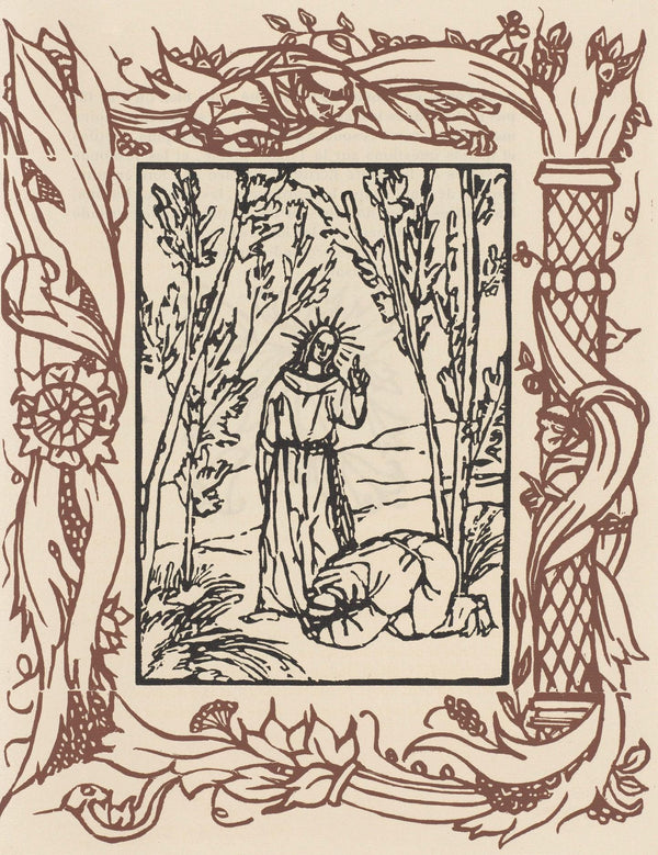 Émile Bernard, Composition (Morane, No. 100), Les Petites Fleurs de St. Françoise, Limited Edition Woodcut