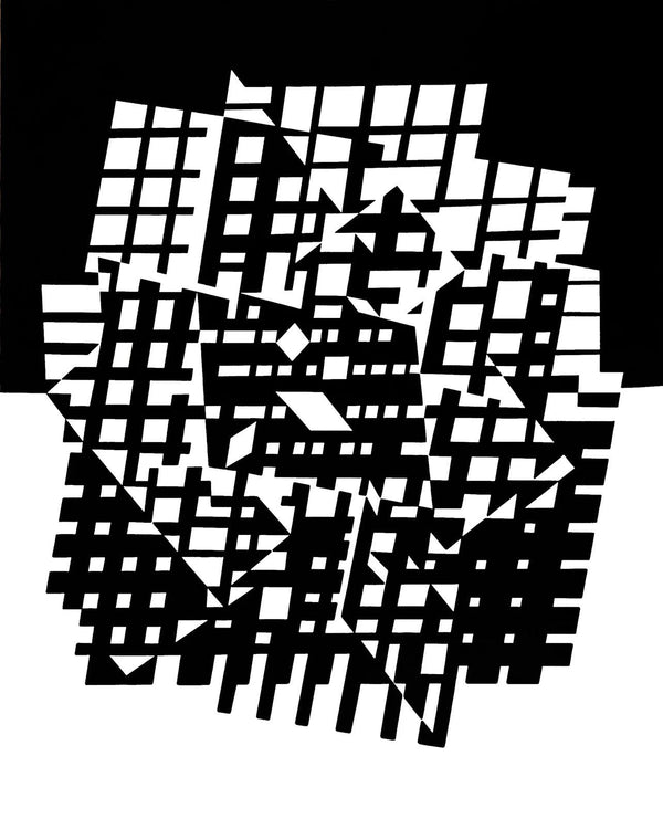 Victor Vasarely, Composition, Croisées, Limited Edition Héliogravure