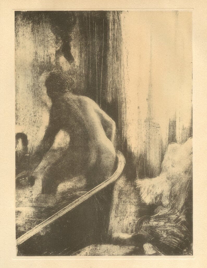 Edgar Degas, Femme dans la Baignoire, E. Degas Monotypes, Limited Edition Monotype