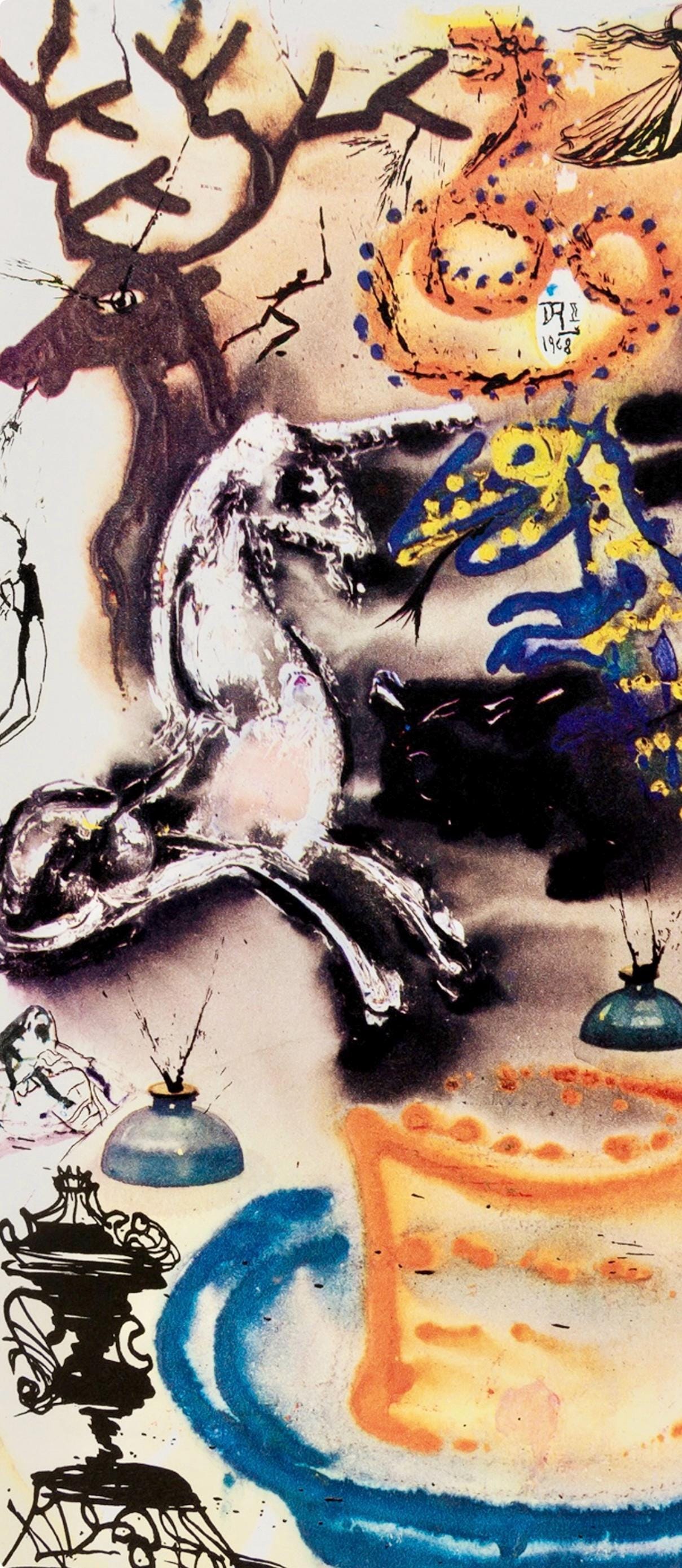 Salvador Dalí, Composition (Field 69-5, A-M), Alice's Adventures in Wonderland, Limited Edition Héliogravure