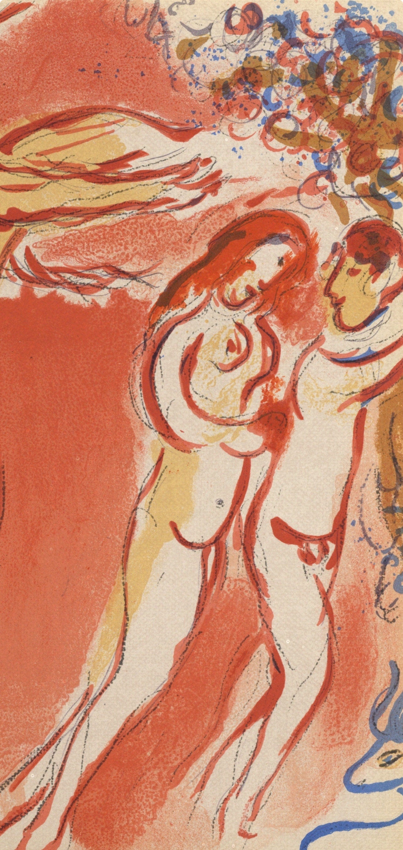 Marc Chagall, Banished from Paradise (Mourlot 117-46; Cramer 25), Drawings from the Bible, Verve: Revue, Limited Edition Lithograph