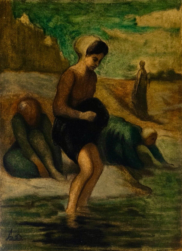 Honoré Daumier, Au bord de l'eau, Les Réalistes Lyriques, Collection Pierre Lévy, Limited Edition Lithograph