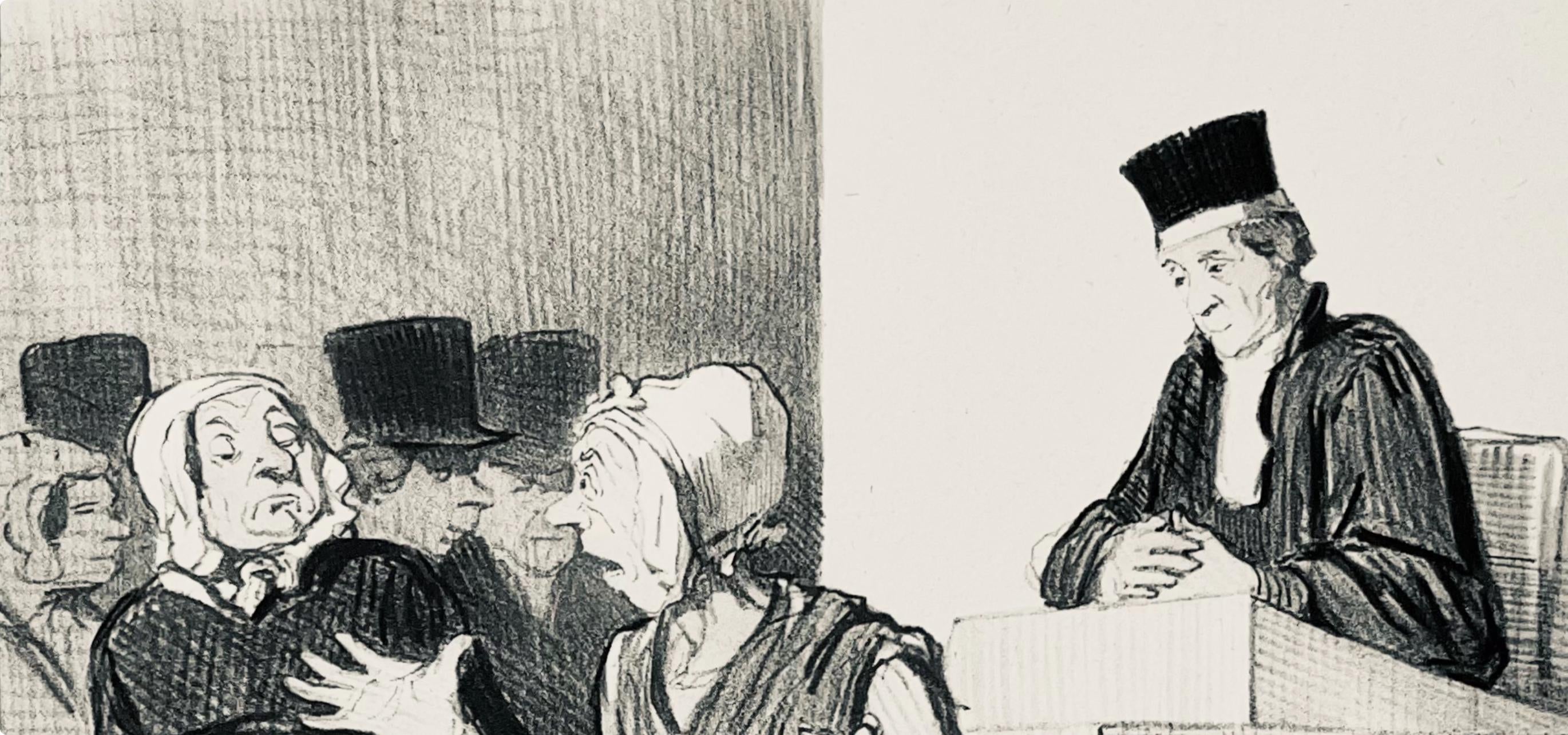 Honoré Daumier, Composition, Honoré Daumier, Law and Justice, Limited Edition Lithograph