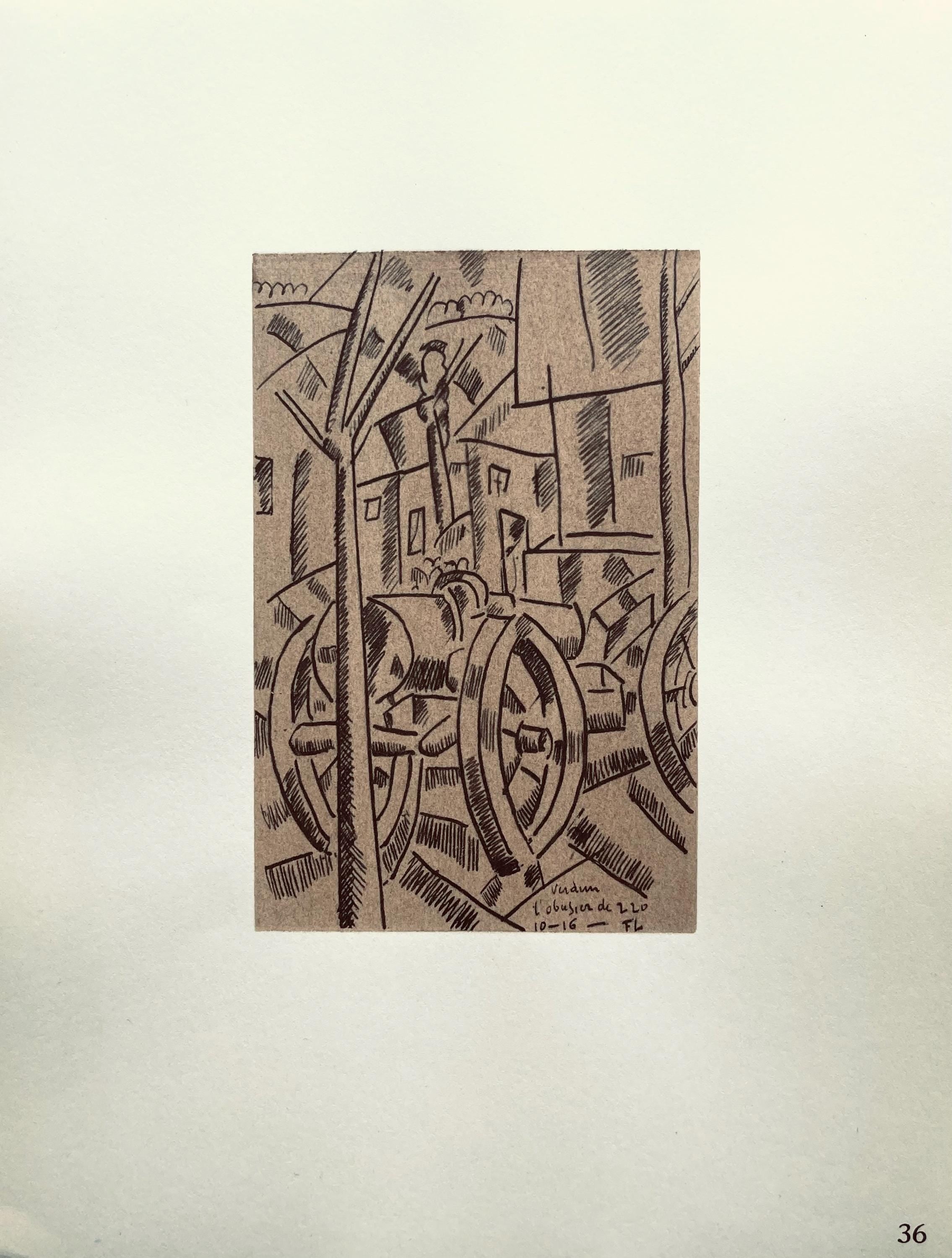 Fernand Léger, L'obusier De 220, Fernand Léger, Dessins de Guerre, Limited Edition Lithograph