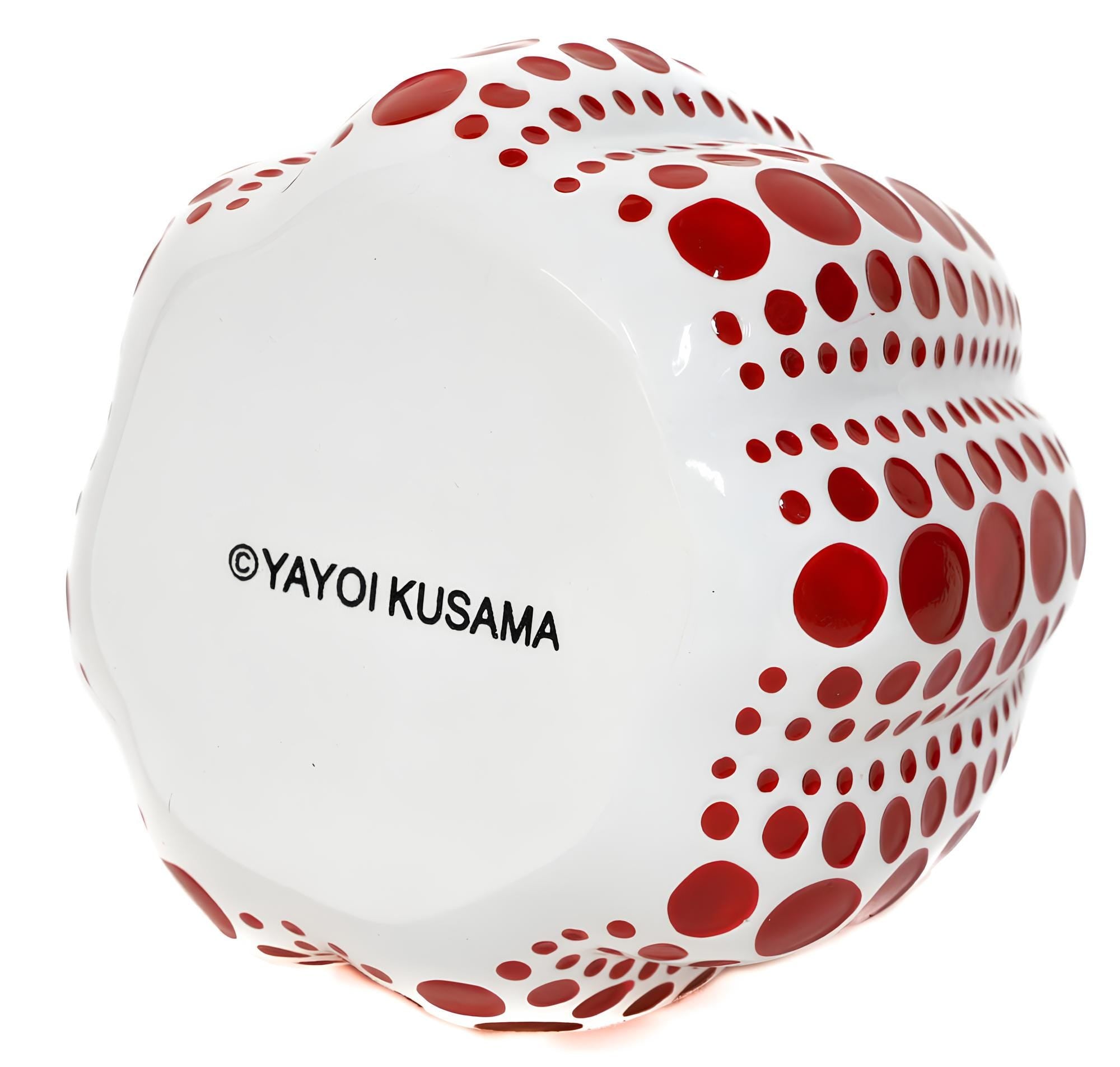 Yayoi Kusama 草間 彌生, Pumpkins, Yellow/Black, Red/White (Two Sculptures) Limited Edition Cast Resin Sculptures