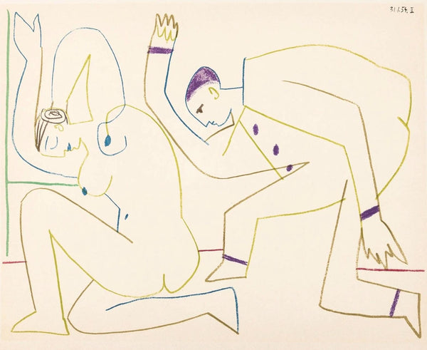Pablo Picasso, Composition, Picasso and the Human Comedy, Verve: Revue Artistique et Littéraire, Limited Edition Lithograph