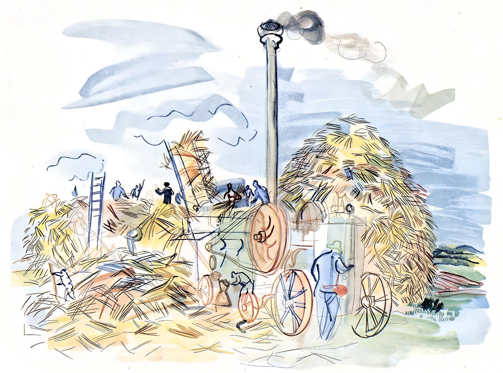 Raoul Dufy, Le dépiquage à Montsaunès, Vacances forcées