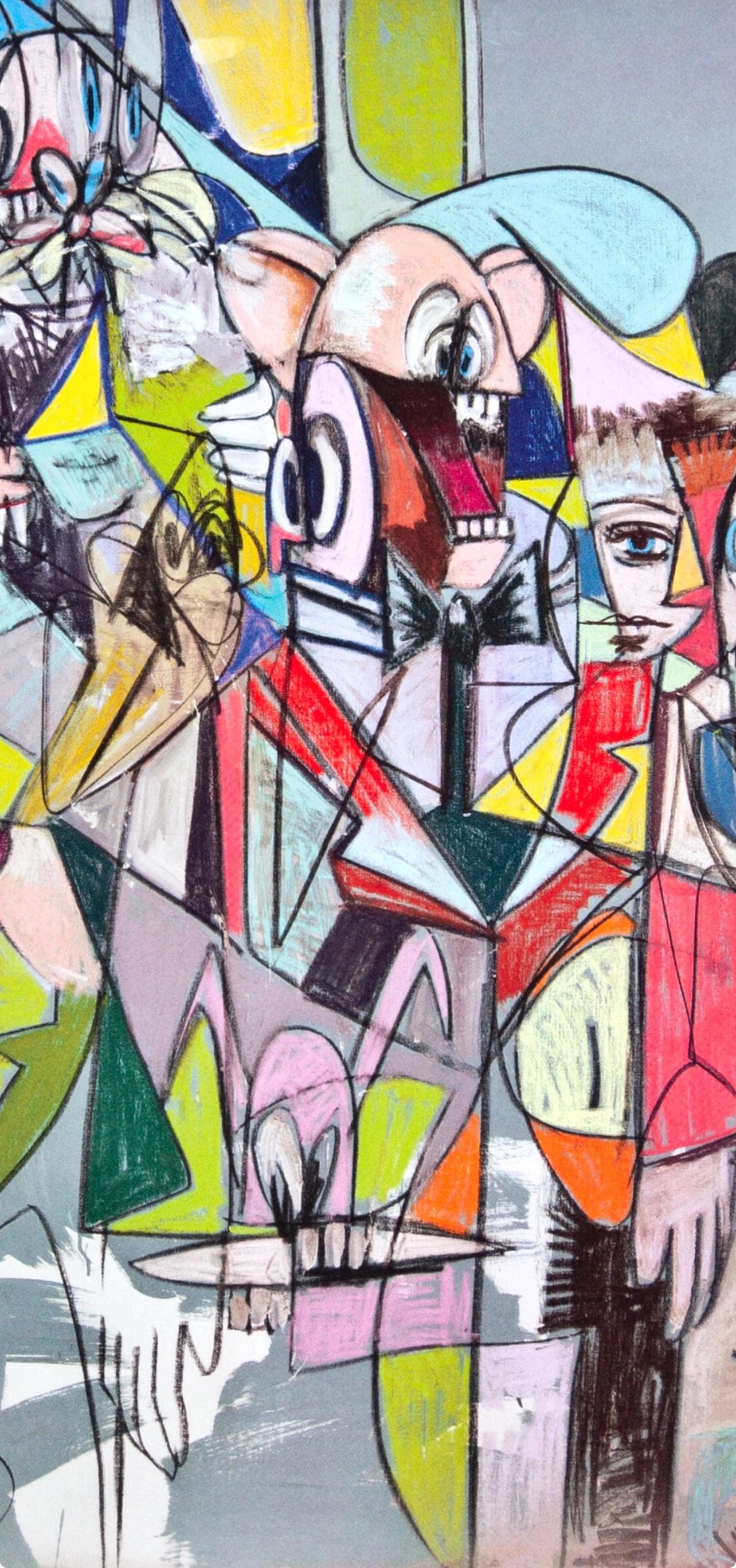George Condo, Cascading Butlers, Drawing Paintings, Limited Edition Four Color Process Print