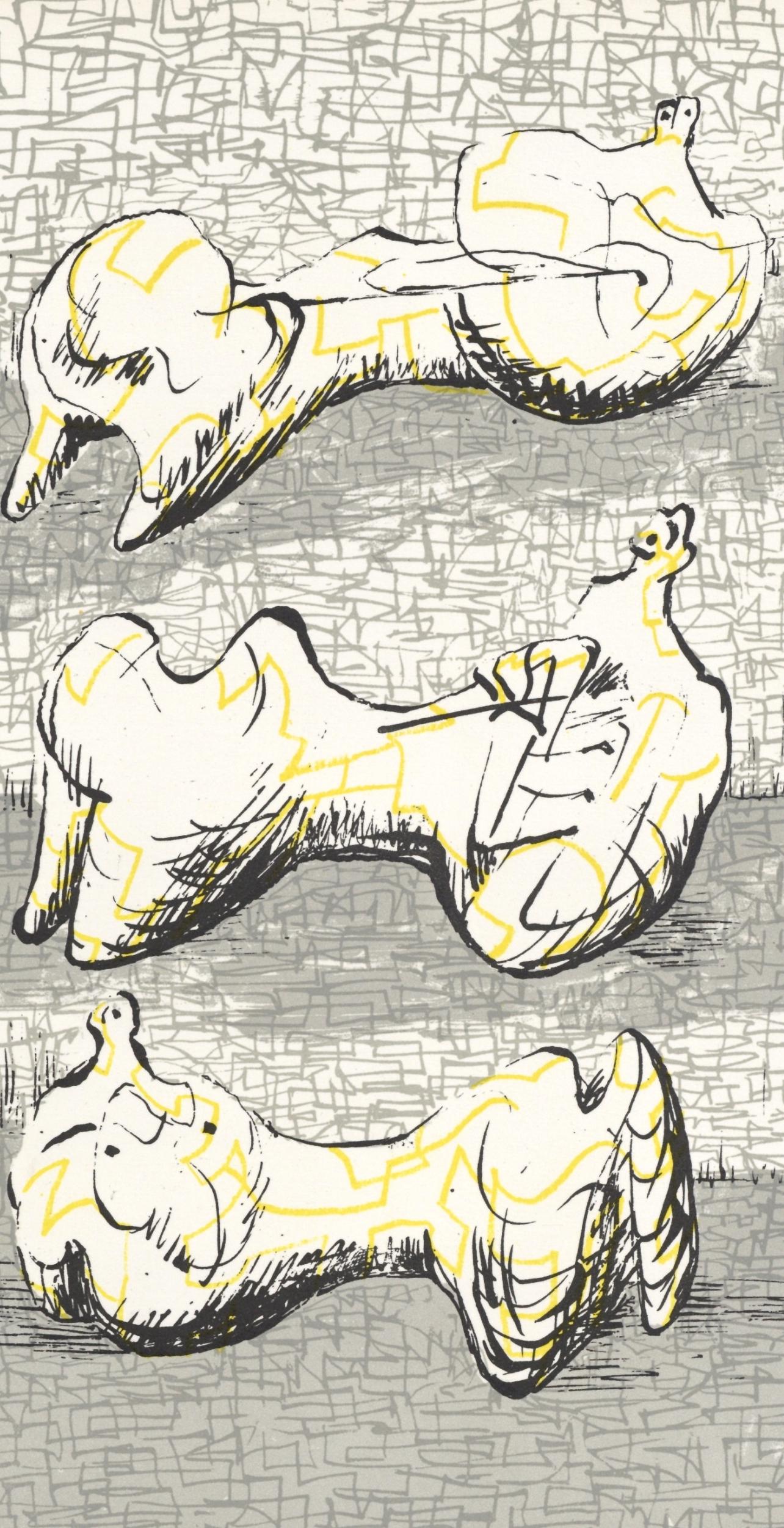Henry Moore, Composition (Cramer 182), XXe siècle, Limited Edition Lithograph